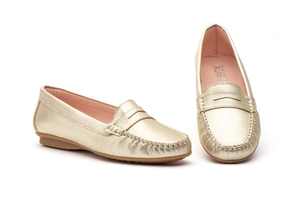 Mocasines de Piel Suaves para Mujer, Suela de Goma, Flexible, Antideslizante.