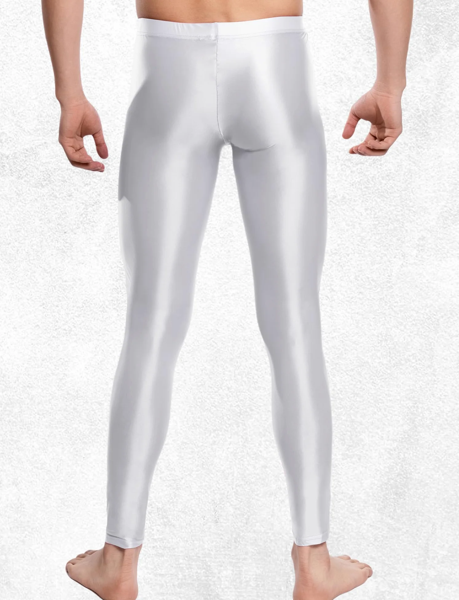 FEOYA Pantalones de compresión para hombre, elásticos, de nailon, suaves, para yoga, correr, gimnasio, entrenamiento