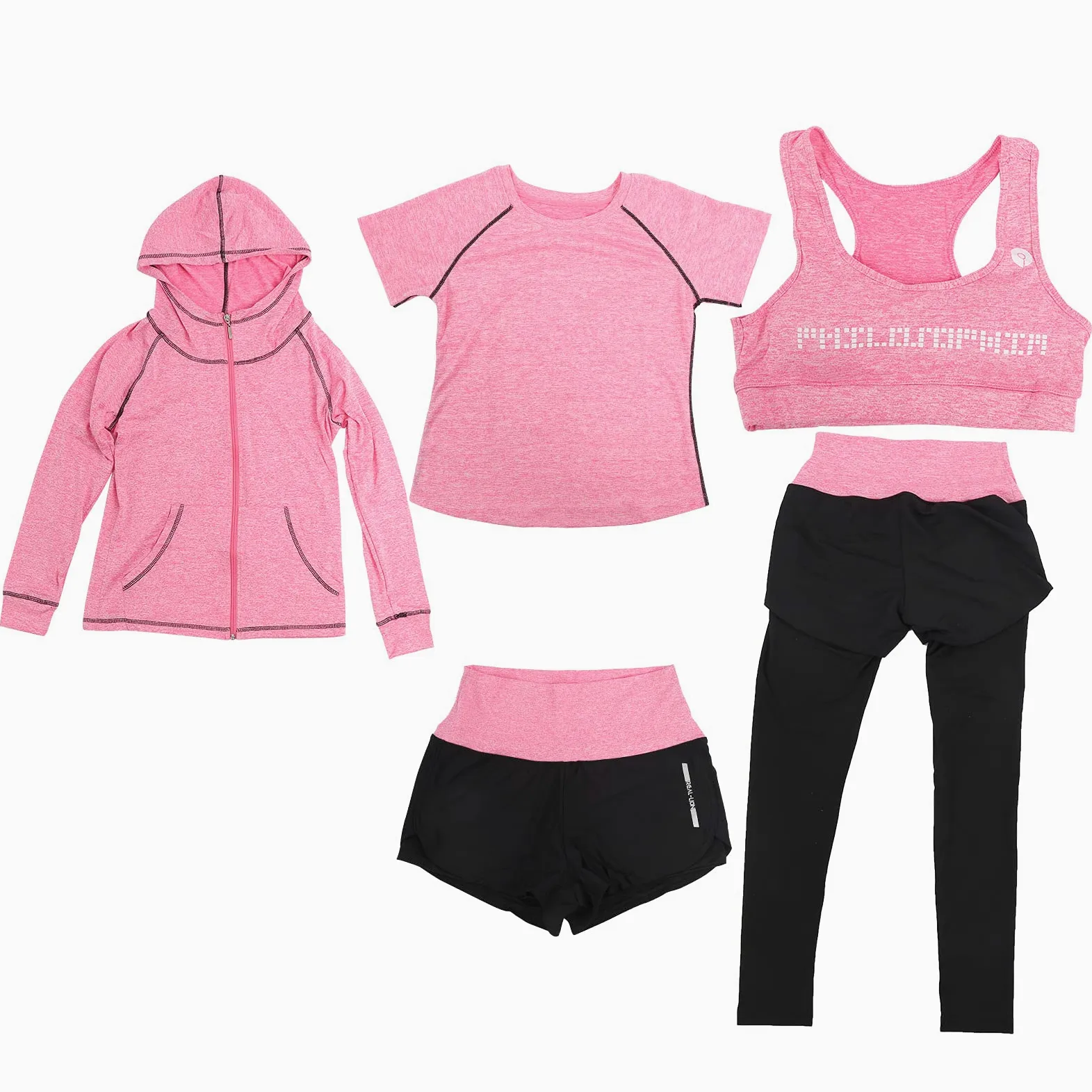 Conjunto de Yoga para Ropa Deportiva de Gimnasio para Mujer Moda Traje de Secado Rápido para Bodybuilding Yoga (XL)
