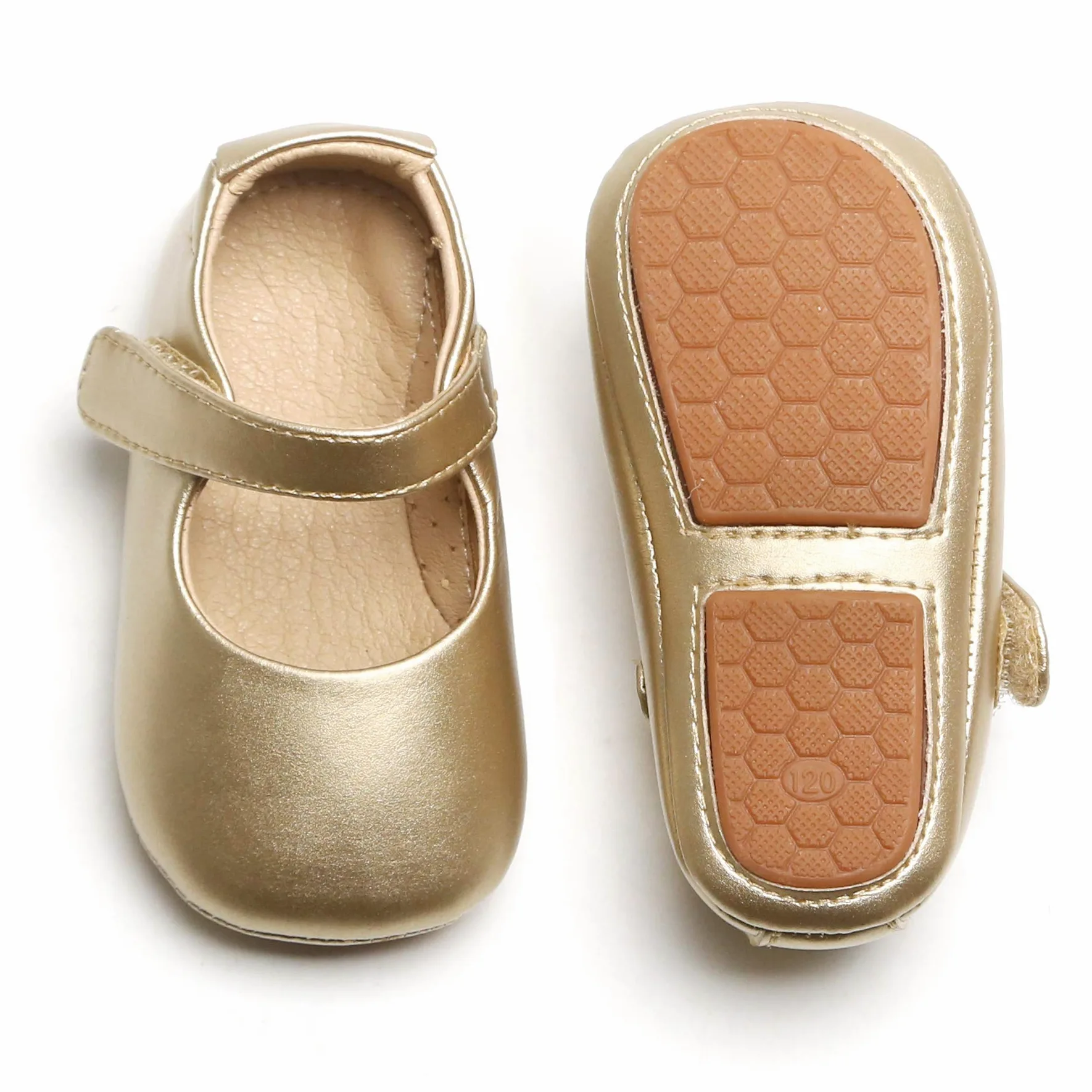 Felix & Flora Zapatos de bebé de cuero con suela suave - Zapatos de bebé para caminar para bebés mocasines suela de goma
