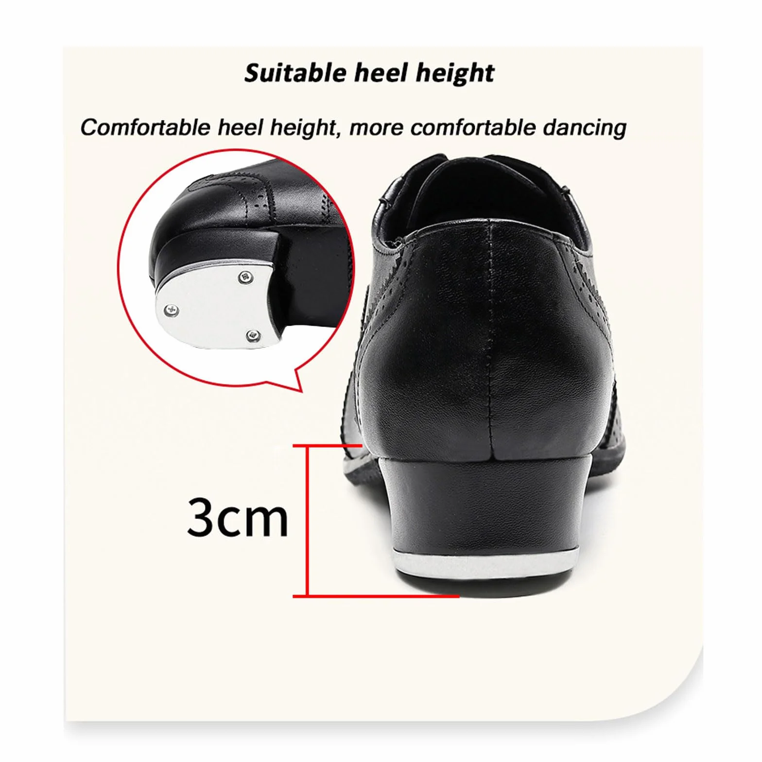 Zapatos de Entrenamiento de Claque,Zapatos de claqué de Cuero Transpirable,Las Correas Son fáciles de Poner y Quitar,Adecuado para la formación de Rendimiento para Profesores y Estudiantes