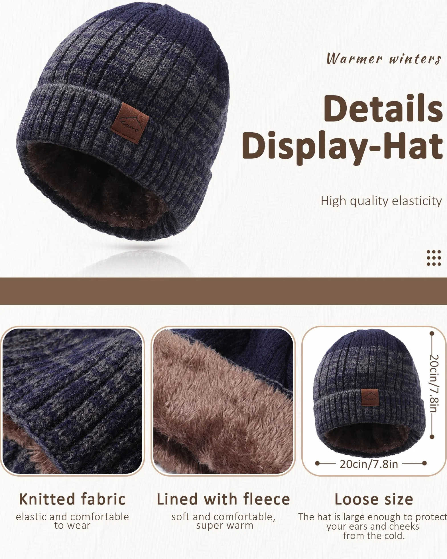 WELROG Gorro de Invierno para niños, Bufanda, Guantes para niños y niñas, Gorro de Invierno, Conjunto de Bufanda para niños de 4 a 15 años, Gorro de Punto