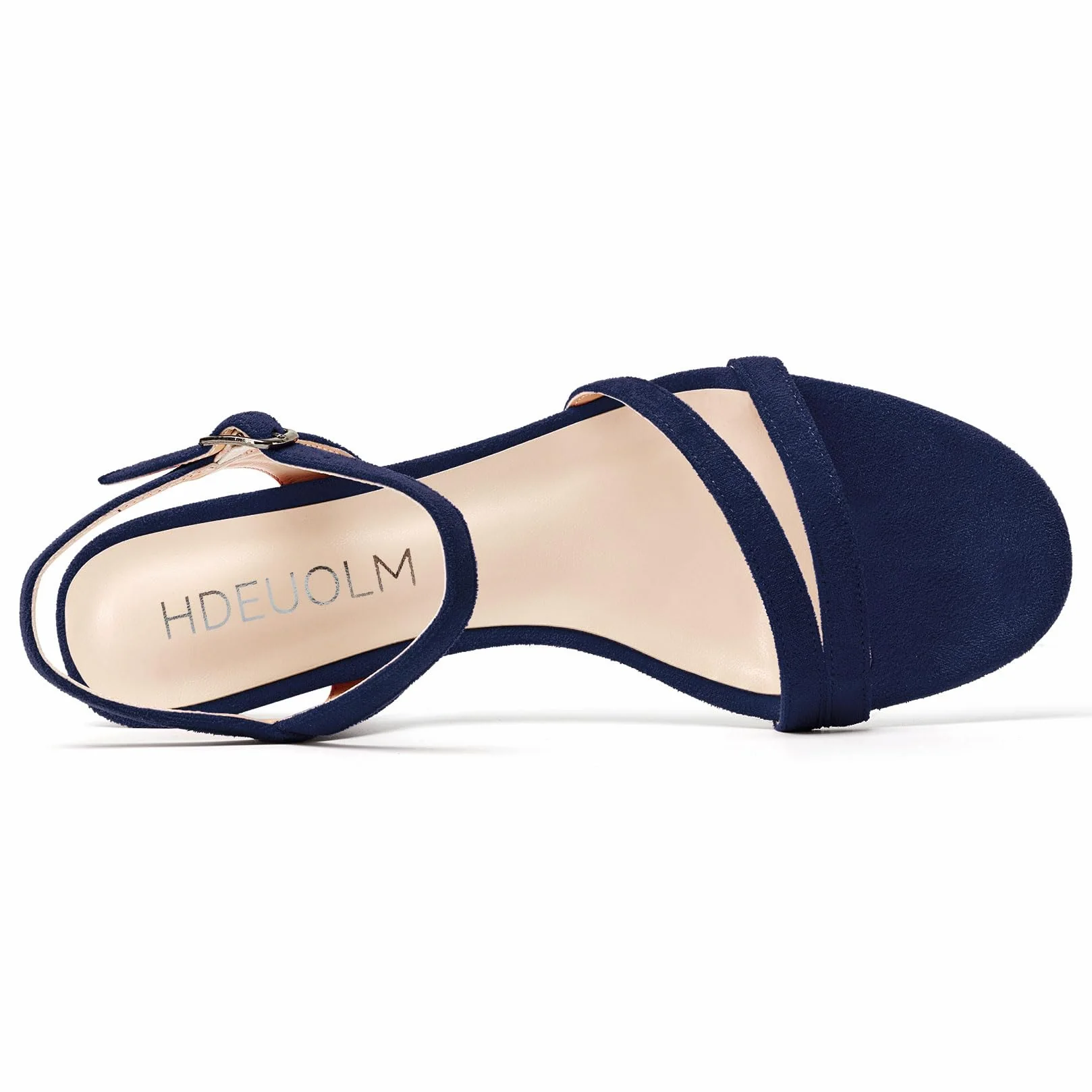 HDEUOLM Mujer Bajos Gatito Heel Abierta Punta Sandalias Correa Tobillo Slingback Cierre con Hebilla de Boda Fiesta Dress Verano 3 CM Heels