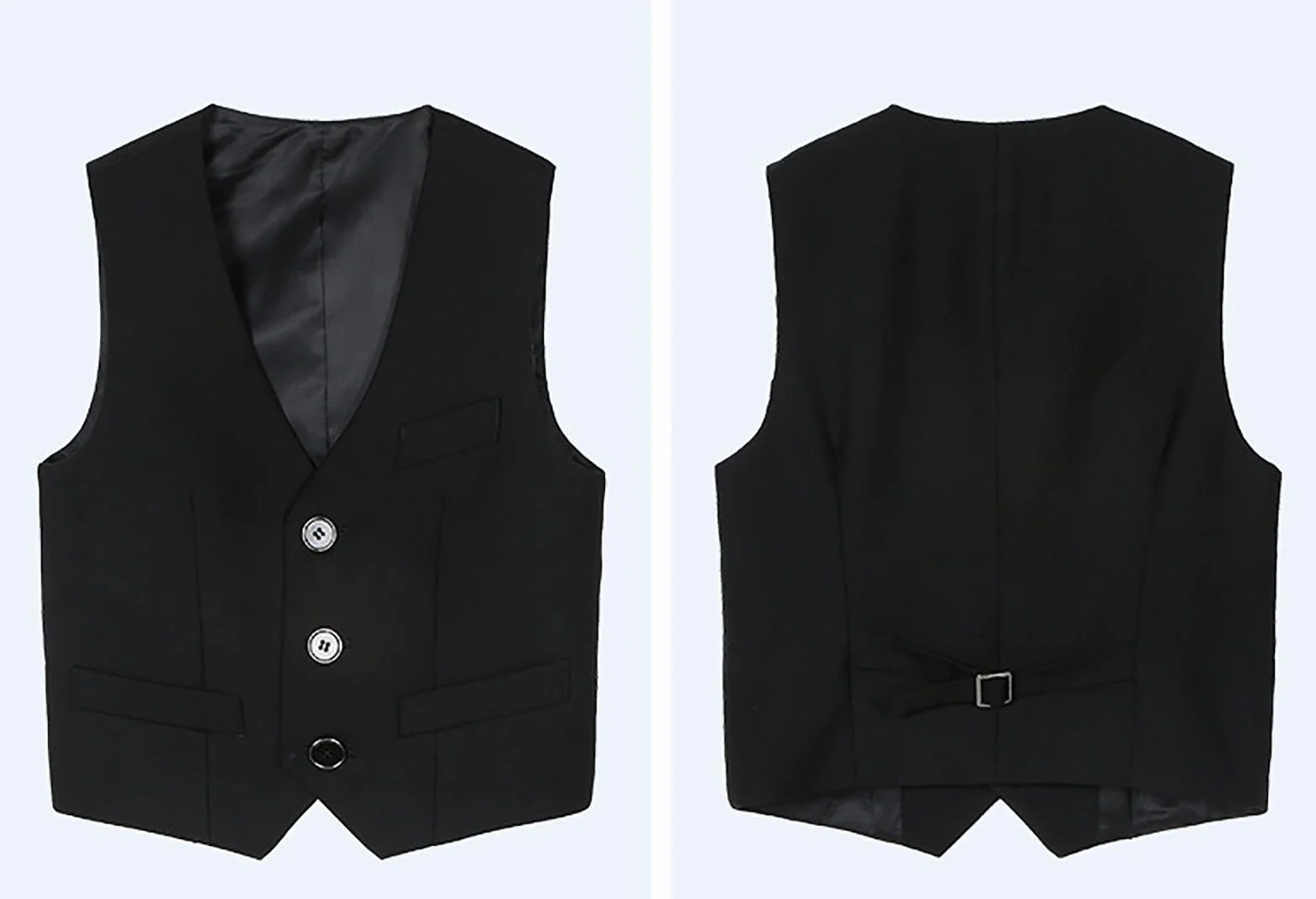 Chaleco de traje formal con 4 botones para niños