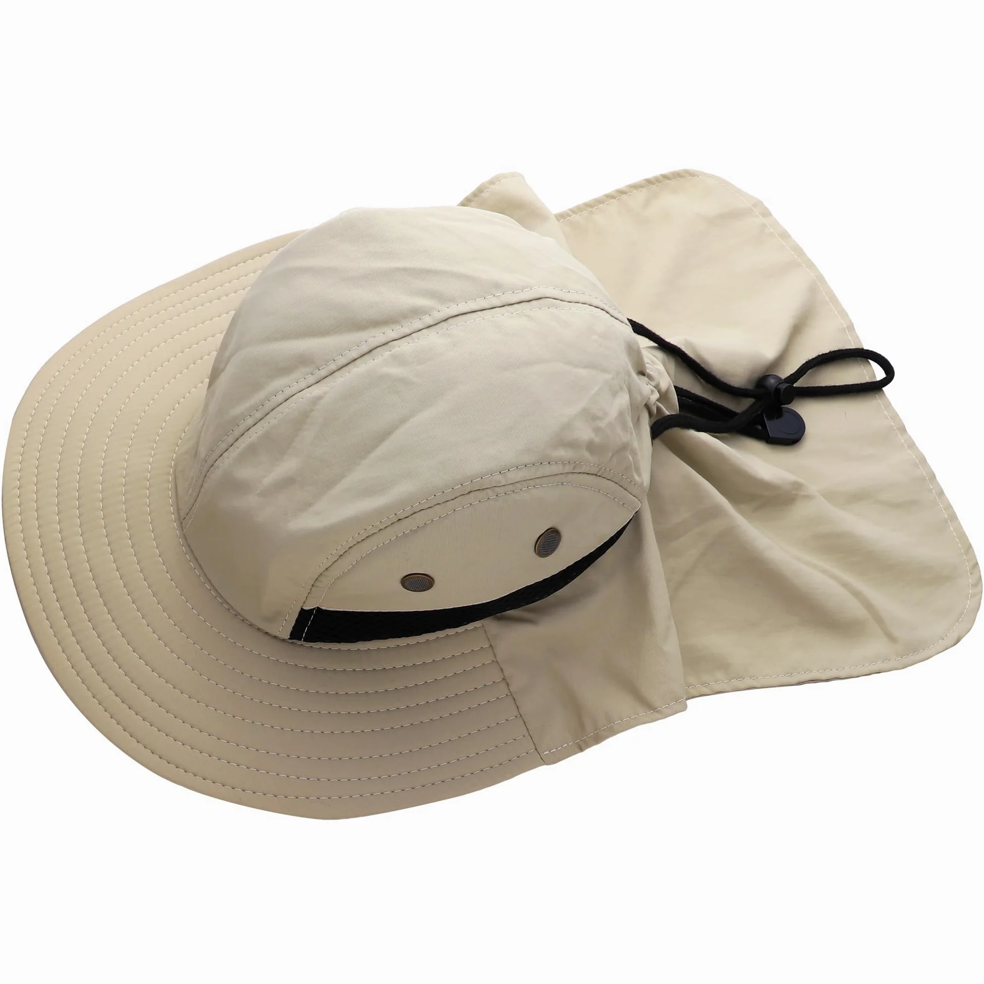 Falari Sombrero de sol para exteriores, ala ancha con solapa para el cuello, sombrero de safari, senderismo, jardinería, pesca