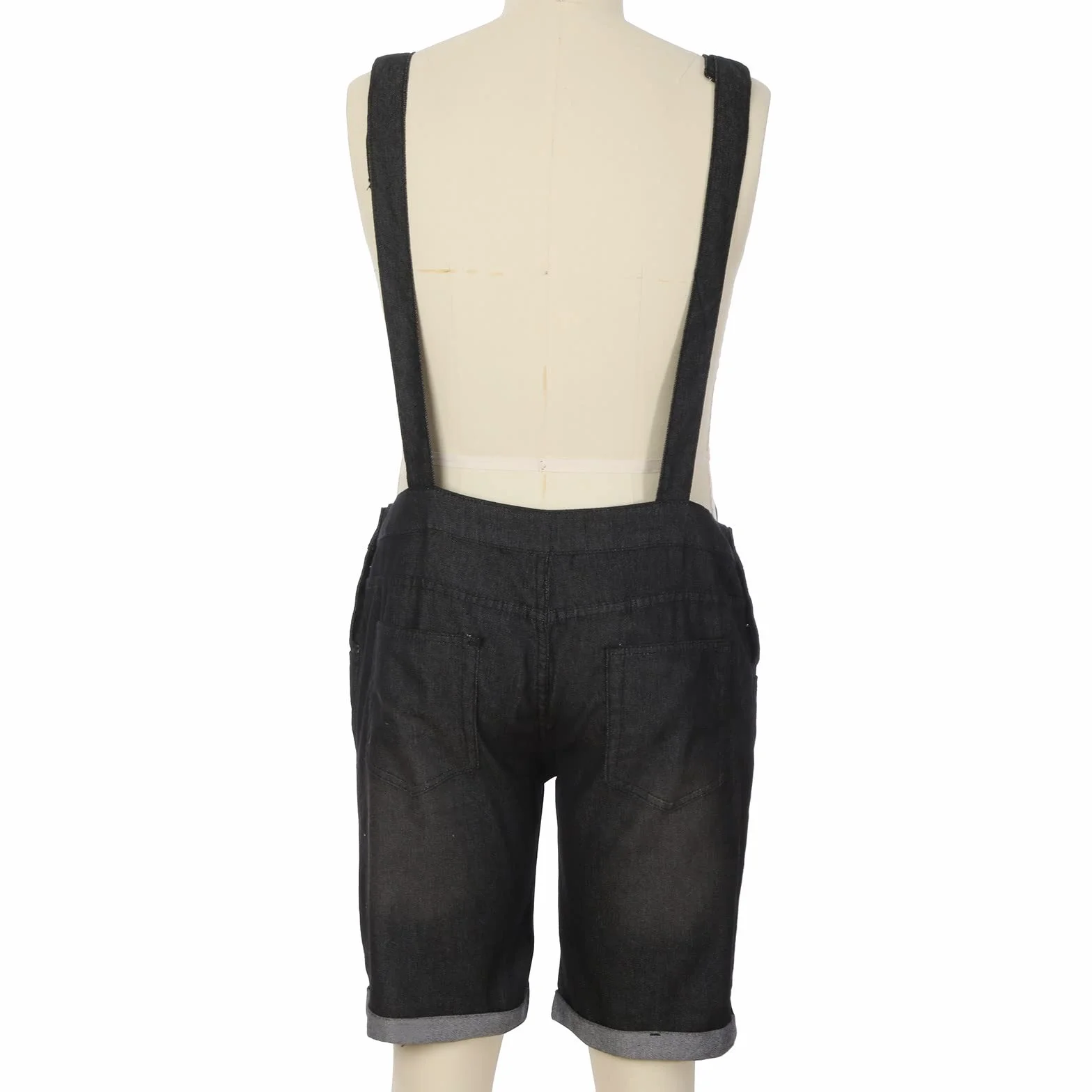 Pantalones Cortos de Vaquero para Hombre Monos Peto Mezclilla Slim Fit Casual Trabajo Jumpsuit Verano Jeans