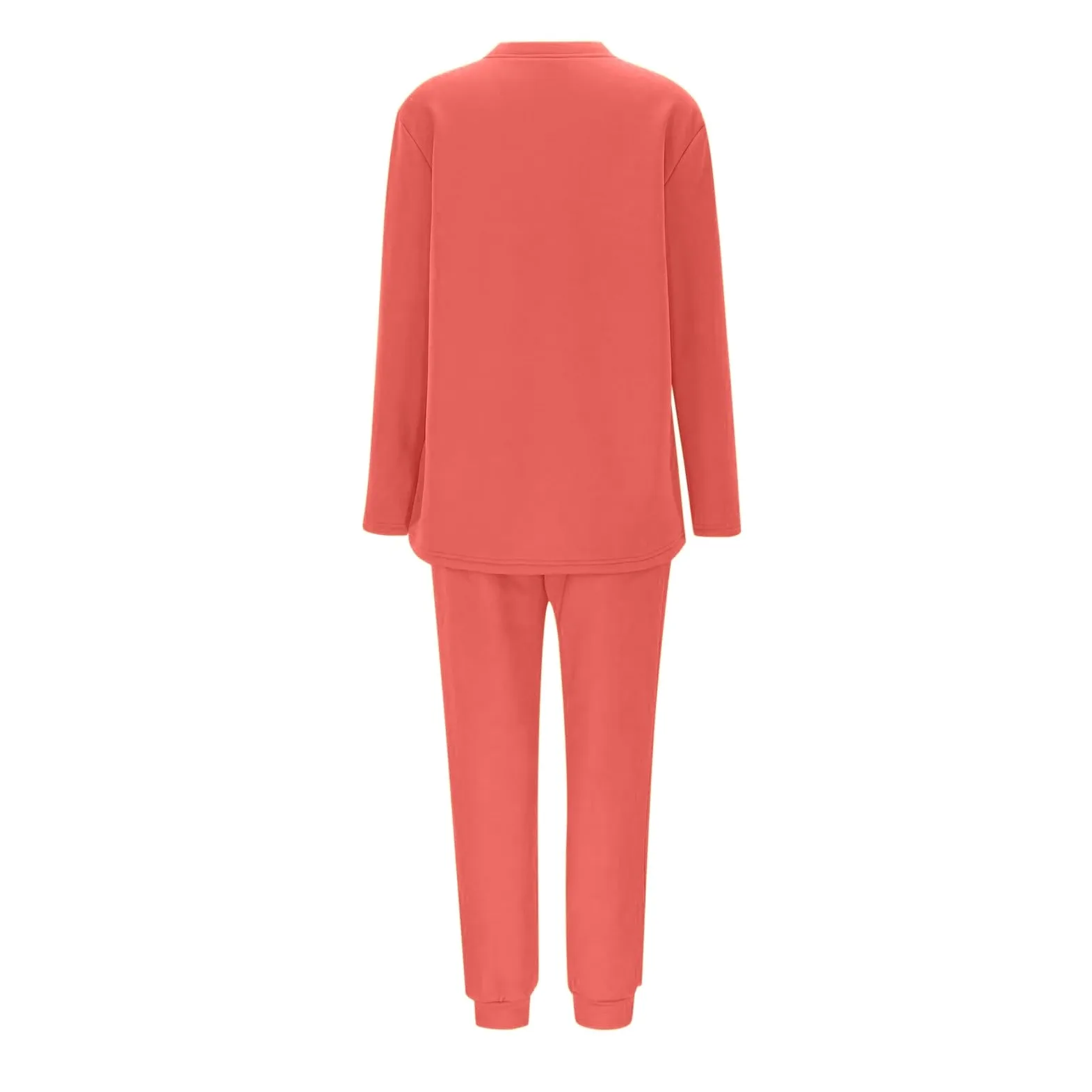 Conjunto de Pijama de Sudadera y Pantalones con Forro para Mujer para Calidez Invernal con Traje de Felpa Tops cómodos y Holgados Ropa de Estar por casa cálida de Invierno para Mujer