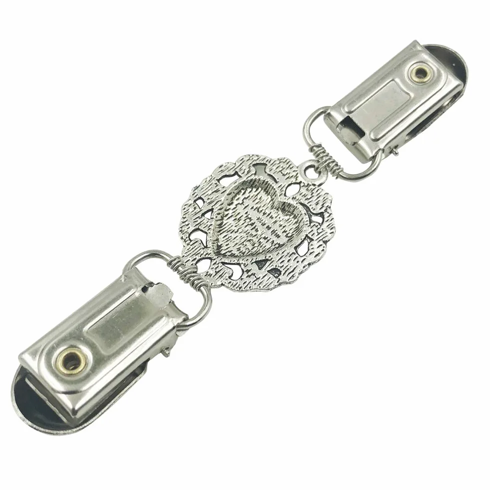 Clip de cardigan Corazón Suéter Clips para mujeres Camisa Clips de vestir Clip trasero Cinch