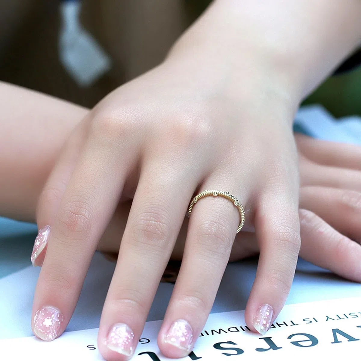 Anillos de boda de oro amarillo de 9 K/14 K/18 K, anillos clásicos para parejas