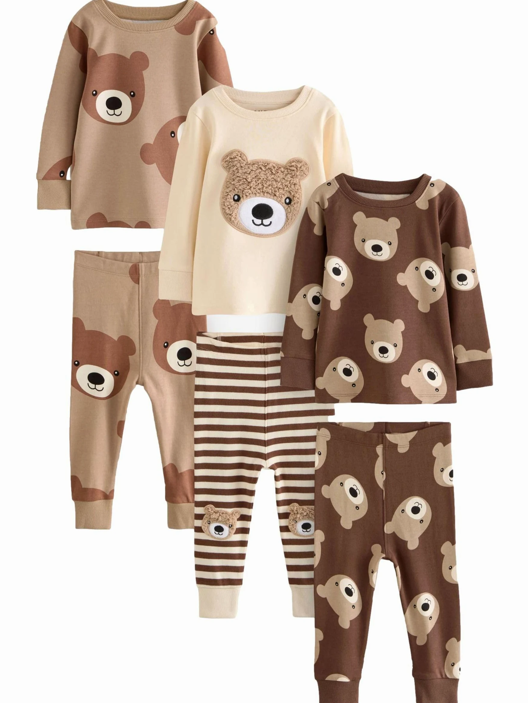 NEXT Niños Pack de 3 Pijamas abrigados