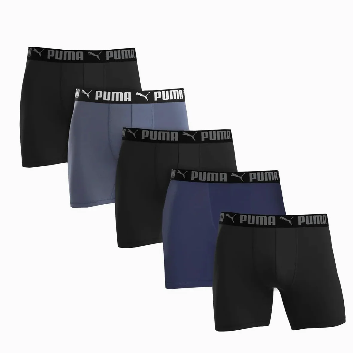Puma Calzoncillos Tipo bóxer de Microfibra para Hombre, Paquete de 5