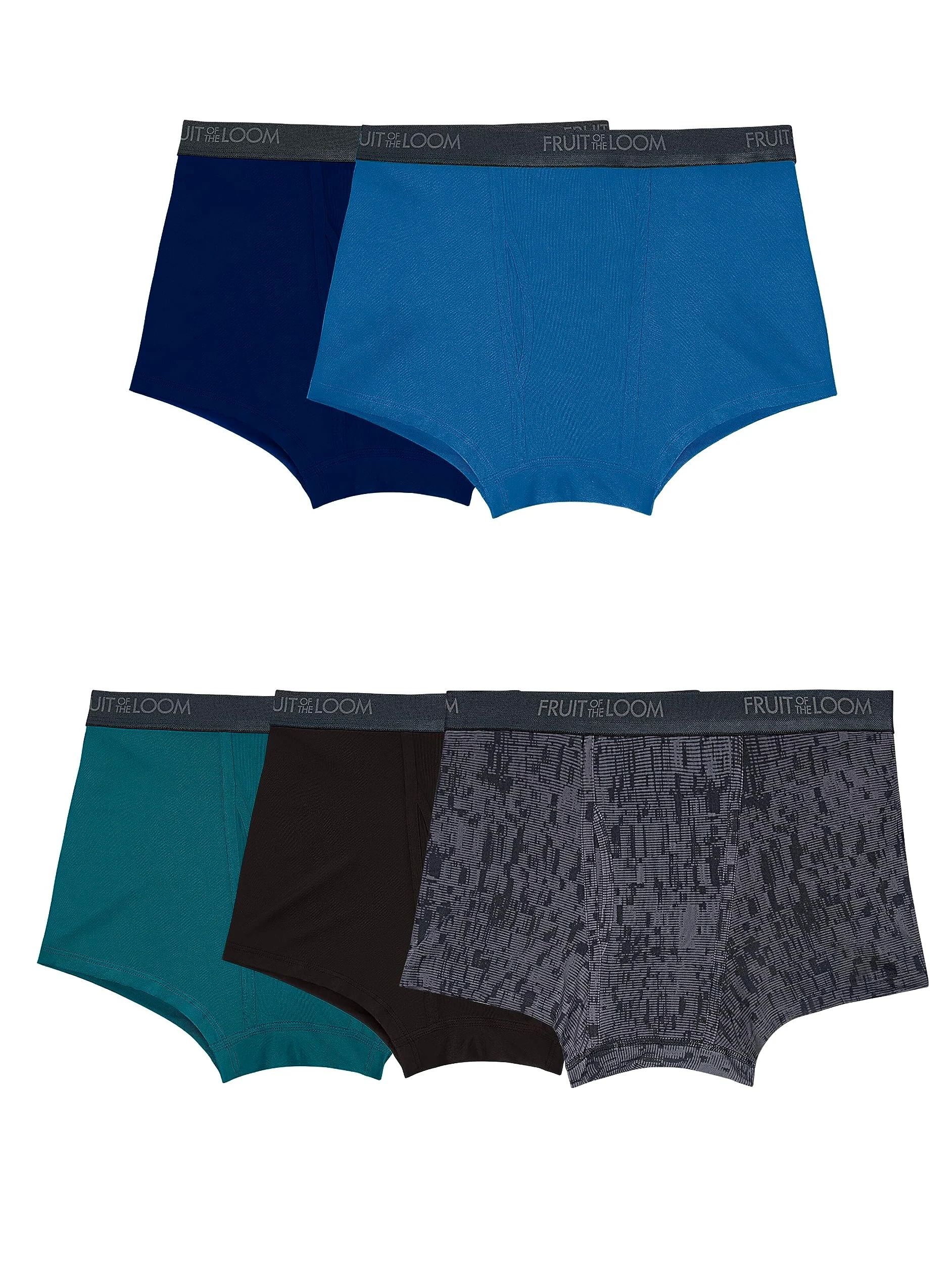 Fruit of the Loom Calzoncillos Tipo Bóxer Elásticos 360 (Secado Rápido Y Absorben La Humedad) Ropa Interior de Hombres Hombre (Pack de 3)