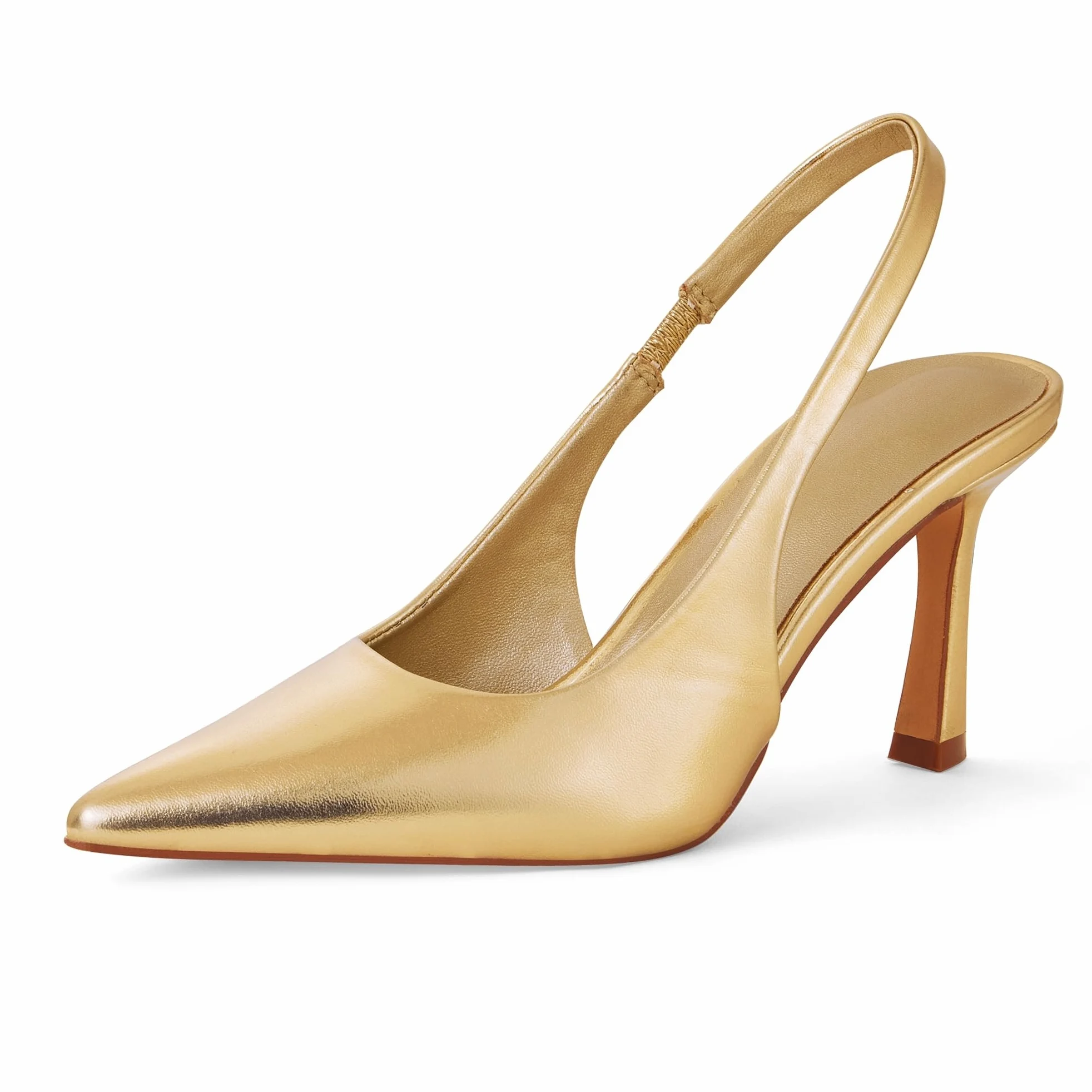 Zhabtuc Zapatos de mujer elegantes, zapatos de tacón para mujer, Slingback mujer, tacones altos en punta, estilo clásico, sandalias de moda, fáciles de llevar, estilo clásico, EU 36-42