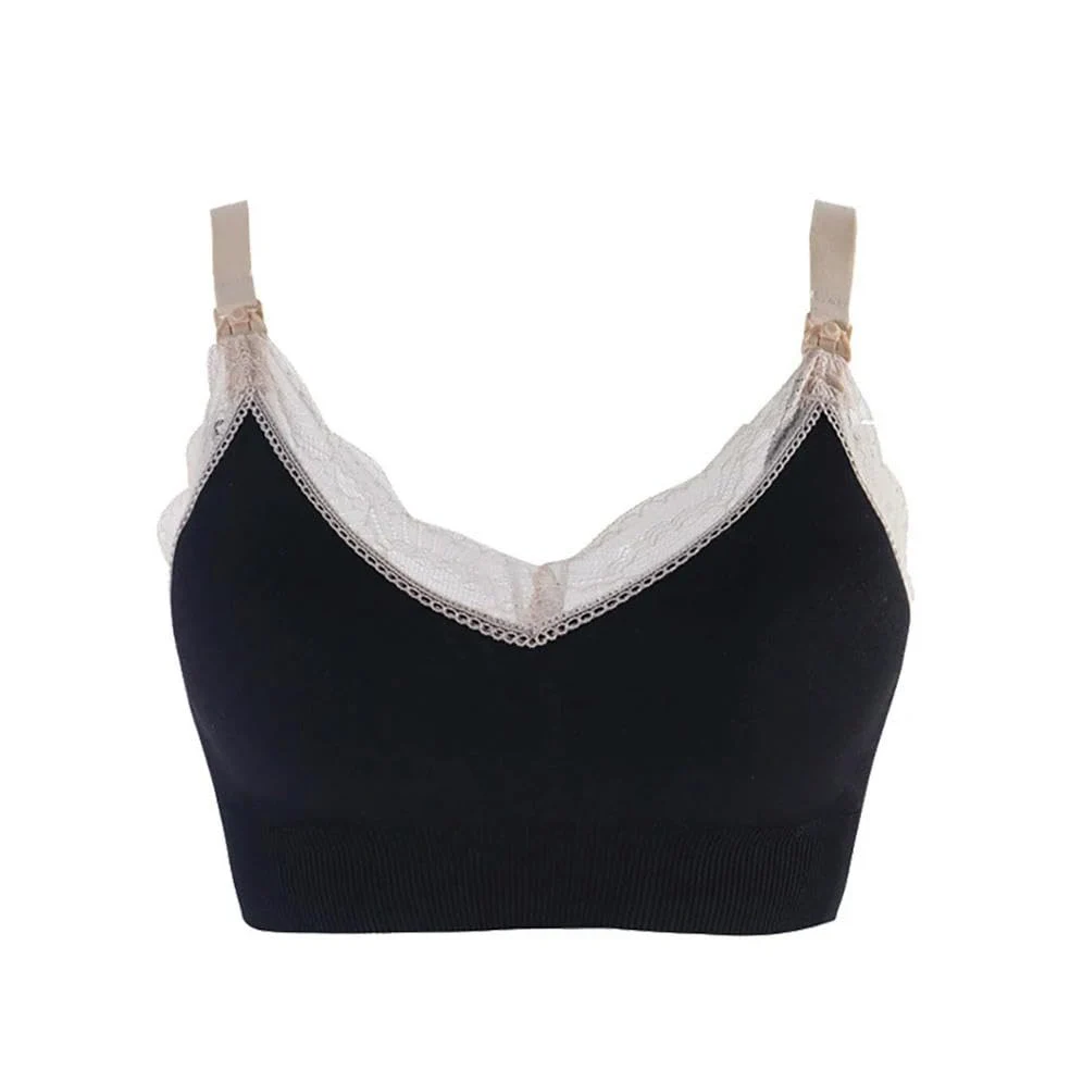 ZBDP - Brasier de lactancia de punto 3D suave y lujoso, sin costuras, copas suaves, convenientes, sin costuras, ropa de maternidad