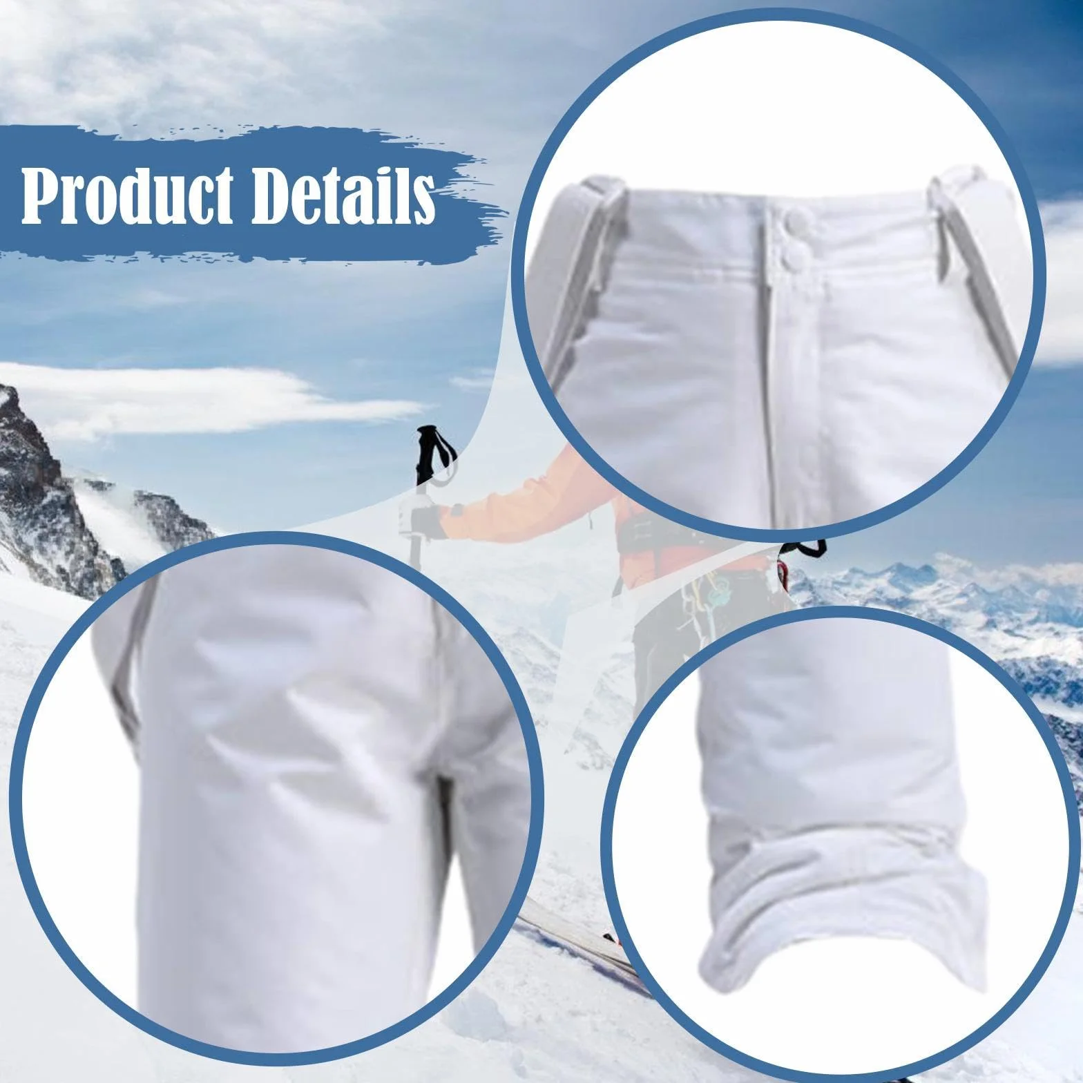 harayaa Pantalón de Esquí para Mujer con Tirantes Regulables Tejido Impermeable Y Acolchado Térmico para Mantener El Adecuado para Esquí Snowboard