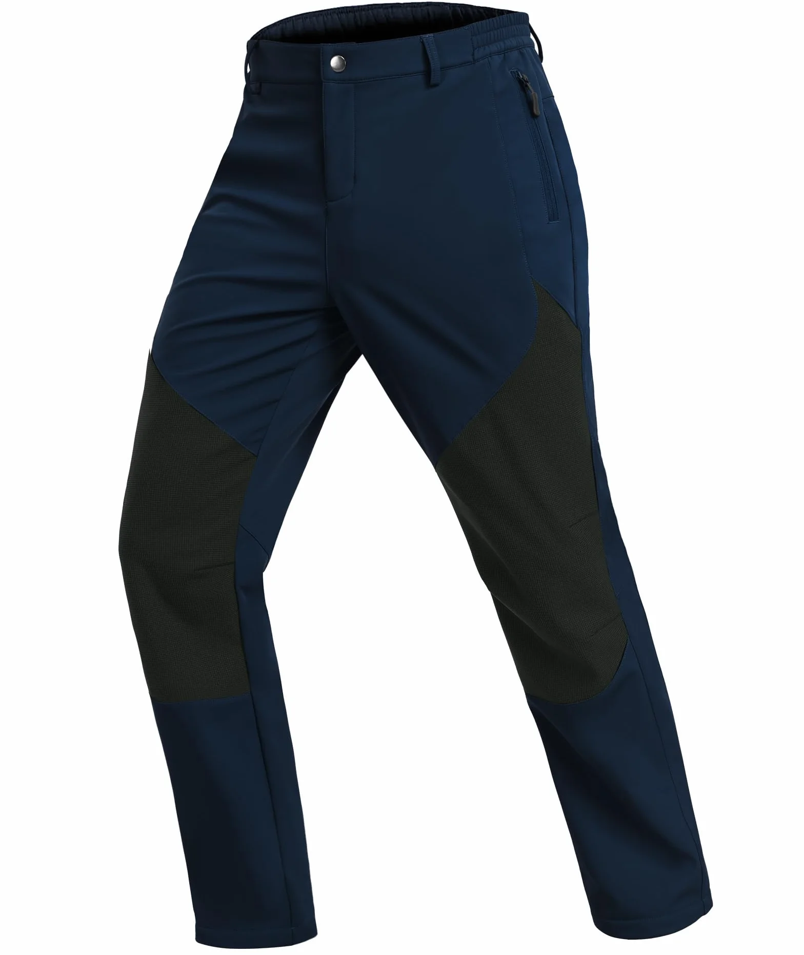 Pantalones Trekking Hombre Impermeables Pantalones Termico Alimentato Montaña Pantalon Moto Hombre Invierno Pantalon Ski con Tasca (Versión Relajada)