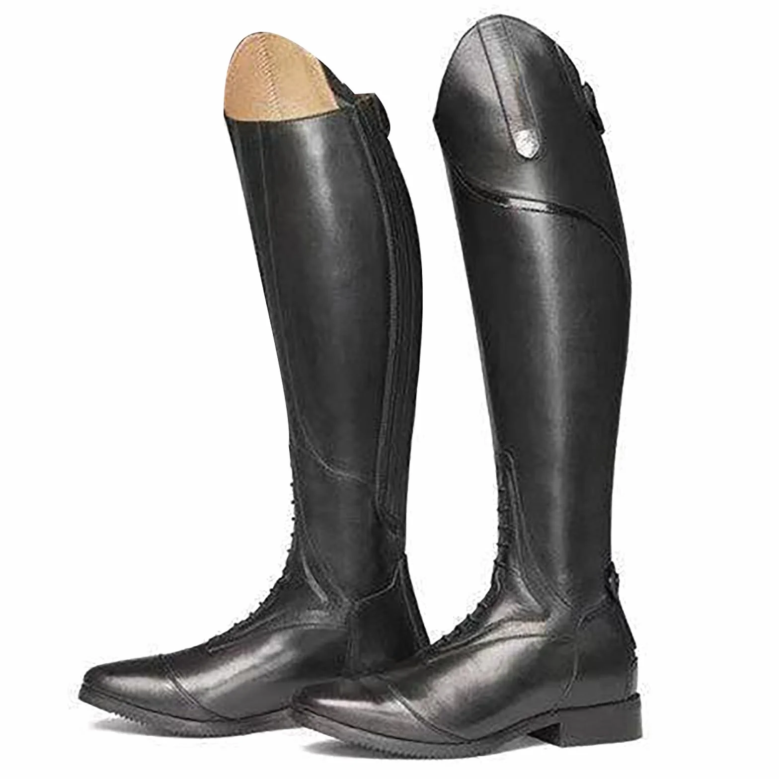 Botas Altas Ecuestres Resistentes Al Desgaste Cremallera Trasera Antideslizantes Hasta La Rodilla Tacón Medio 3-5 Cm 46 Negro