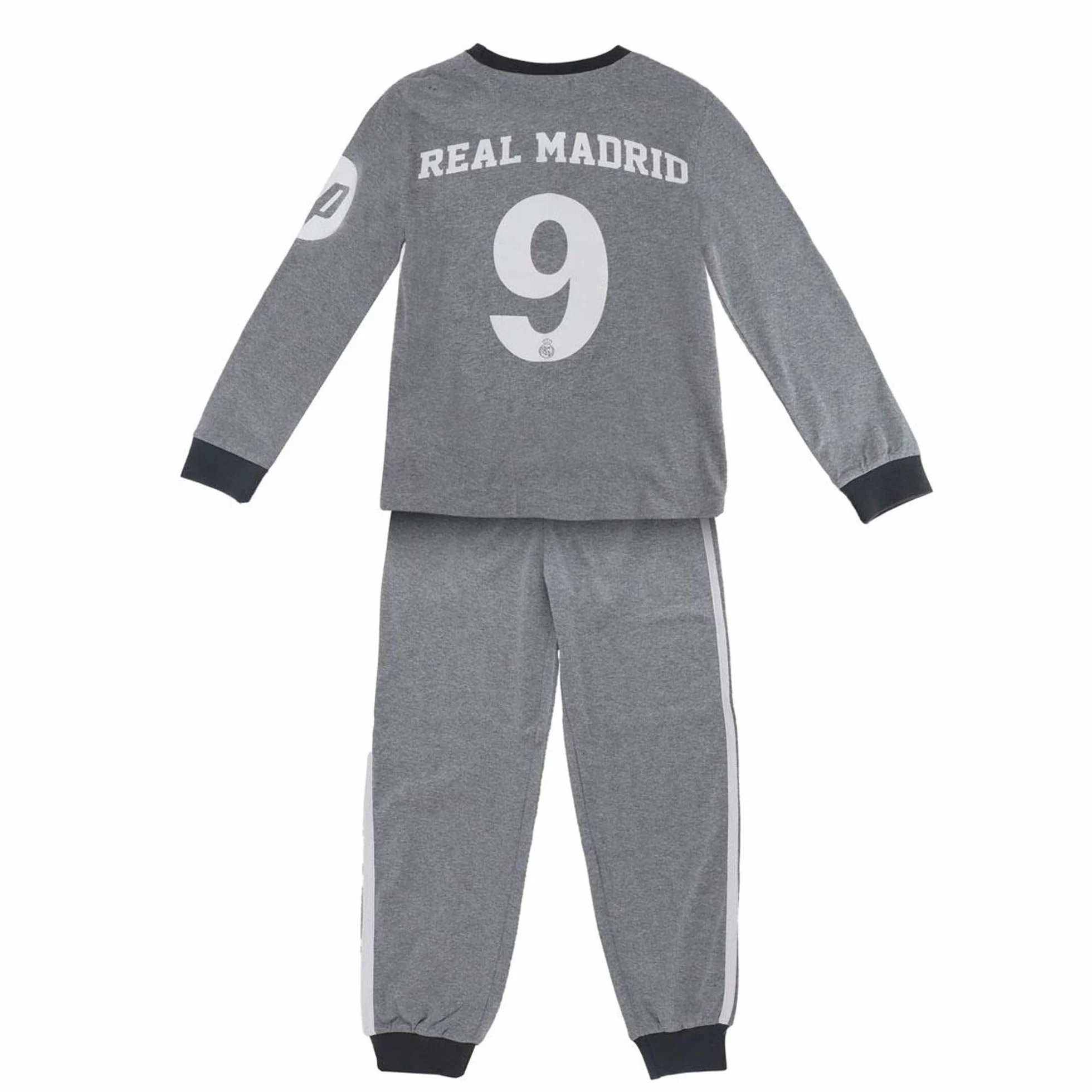 Pijama Largo Real Madrid Niño Conjunto Oficial Dormir Infantil Manga Larga Pantalón Escudo Colores Club