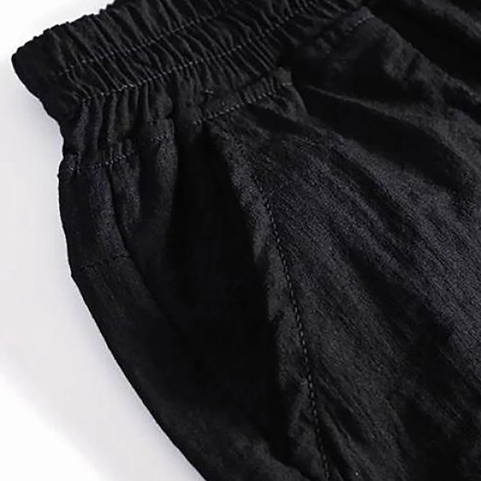 Pantalones de lino para niños cintura elástica cómodos primavera verano