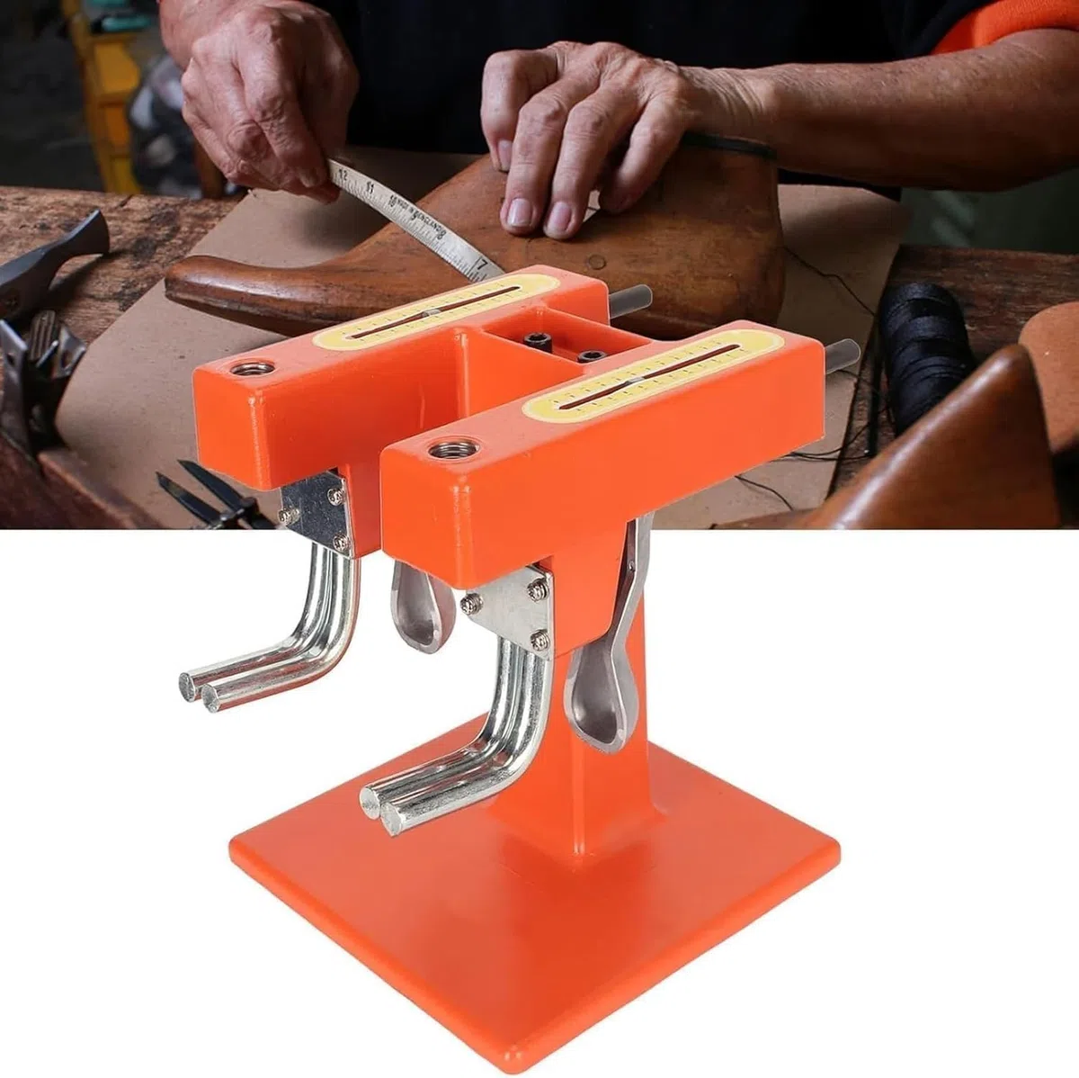 Ensanchador de zapatos de ancho y longitud ajustable, expansor de zapatos de aluminio de doble cabezal for zapatillas de cuero, aflojamiento de botas