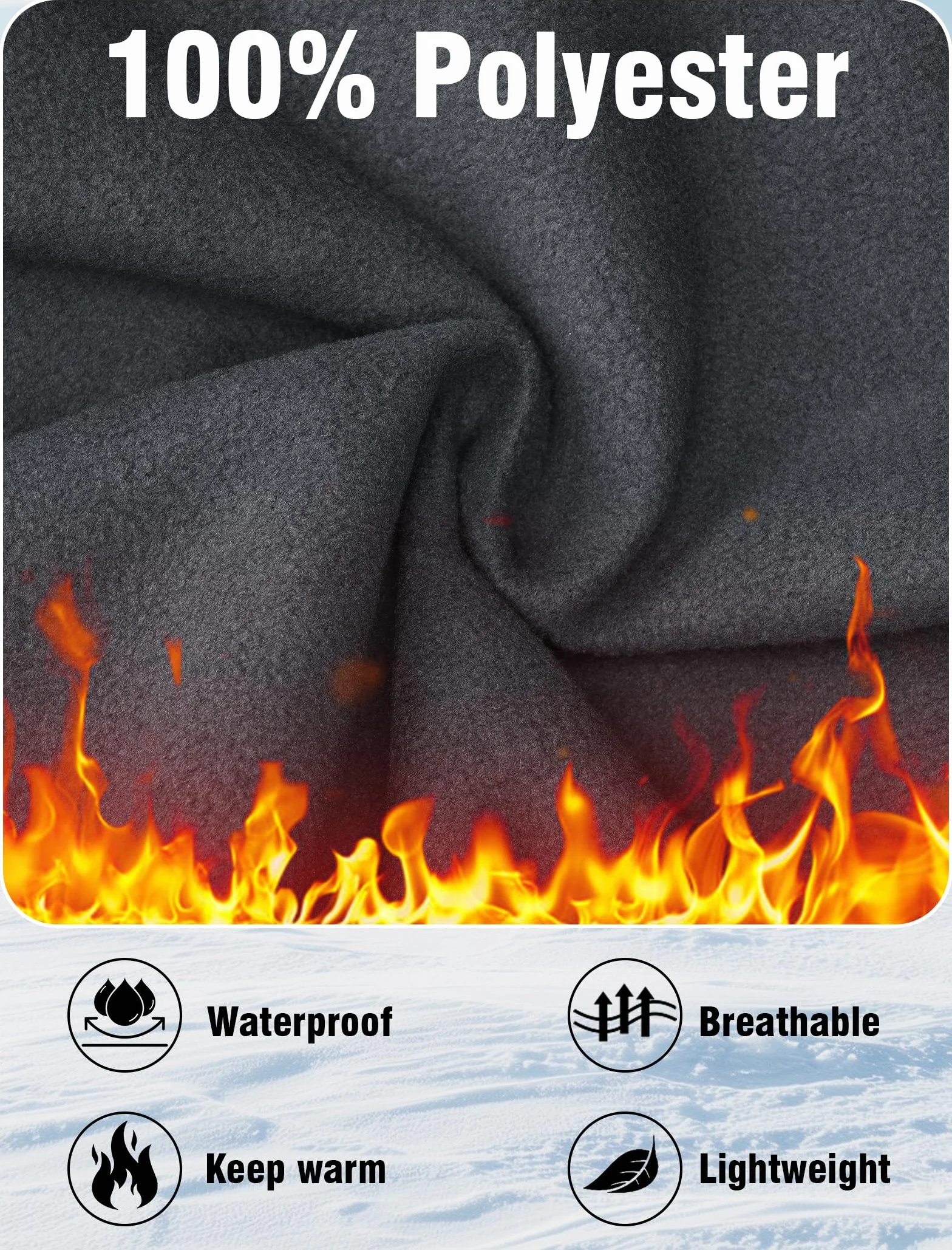 Zoofly Pantalones Trekking Invierno Hombre Impermeables Calentar Escalada Senderismo Esquiar