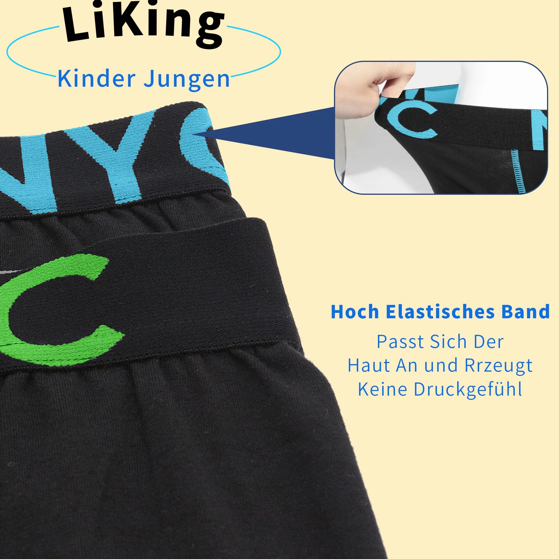 LiKing 2 Paquetes Leggings Ajustados Ropa Interior Deportiva para niños Pantalones de fútbol