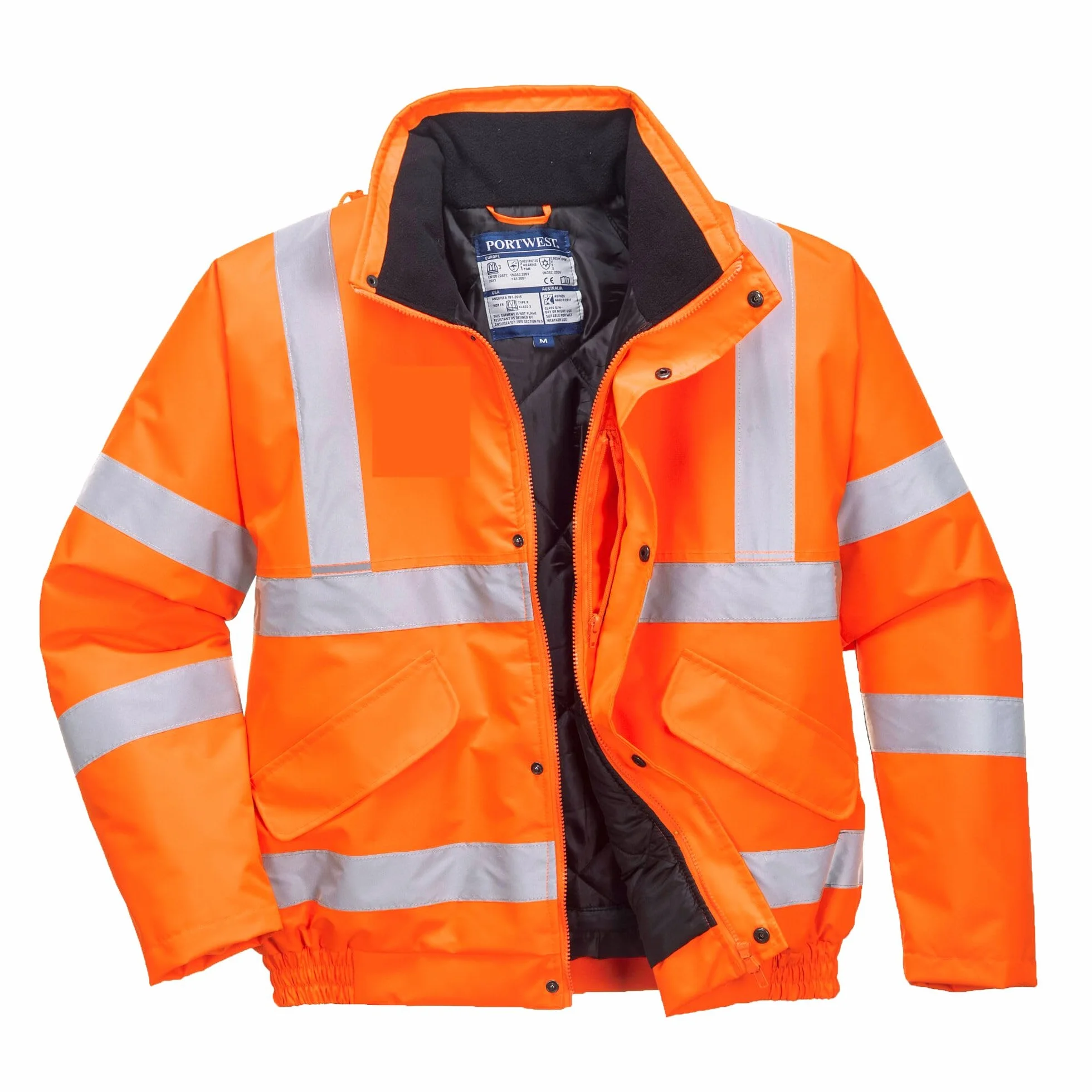 Portwest RT32 Chaqueta Bomber De Invierno Impermeable Reflectante De Alta Visibilidad Naranja