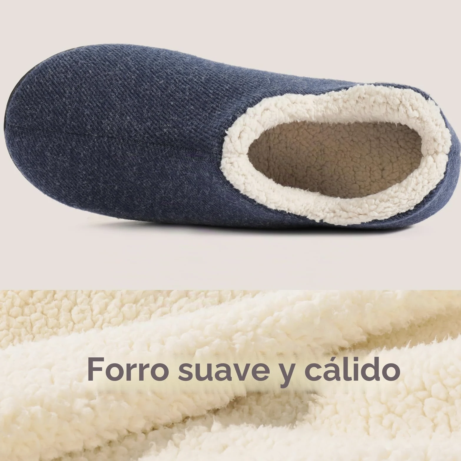 ULTRAIDEAS Zapatillas de casa de mujer con espuma de memoria y forro polar, con suela de goma antideslizante para interiores y exteriores