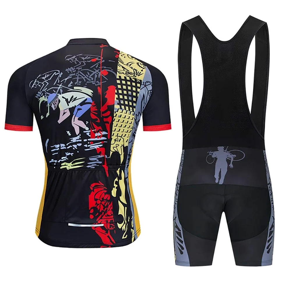 Ciclismo Maillot Hombres Verano Maillot MTB + Culotte Pantalones Cortos Bodies Ciclismo Ropa Maillot para Deportes al Aire Libre Ciclo Bicicleta