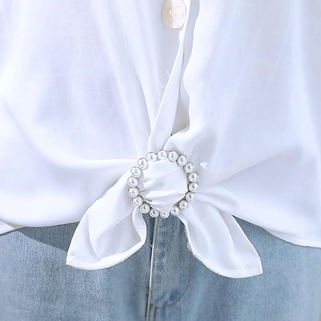 Broches y Alfileres para Mujer, Camisa, Hebilla de Esquina de Camiseta, Hebilla Anudada, Ajuste de Cinturón (4 Piezas)