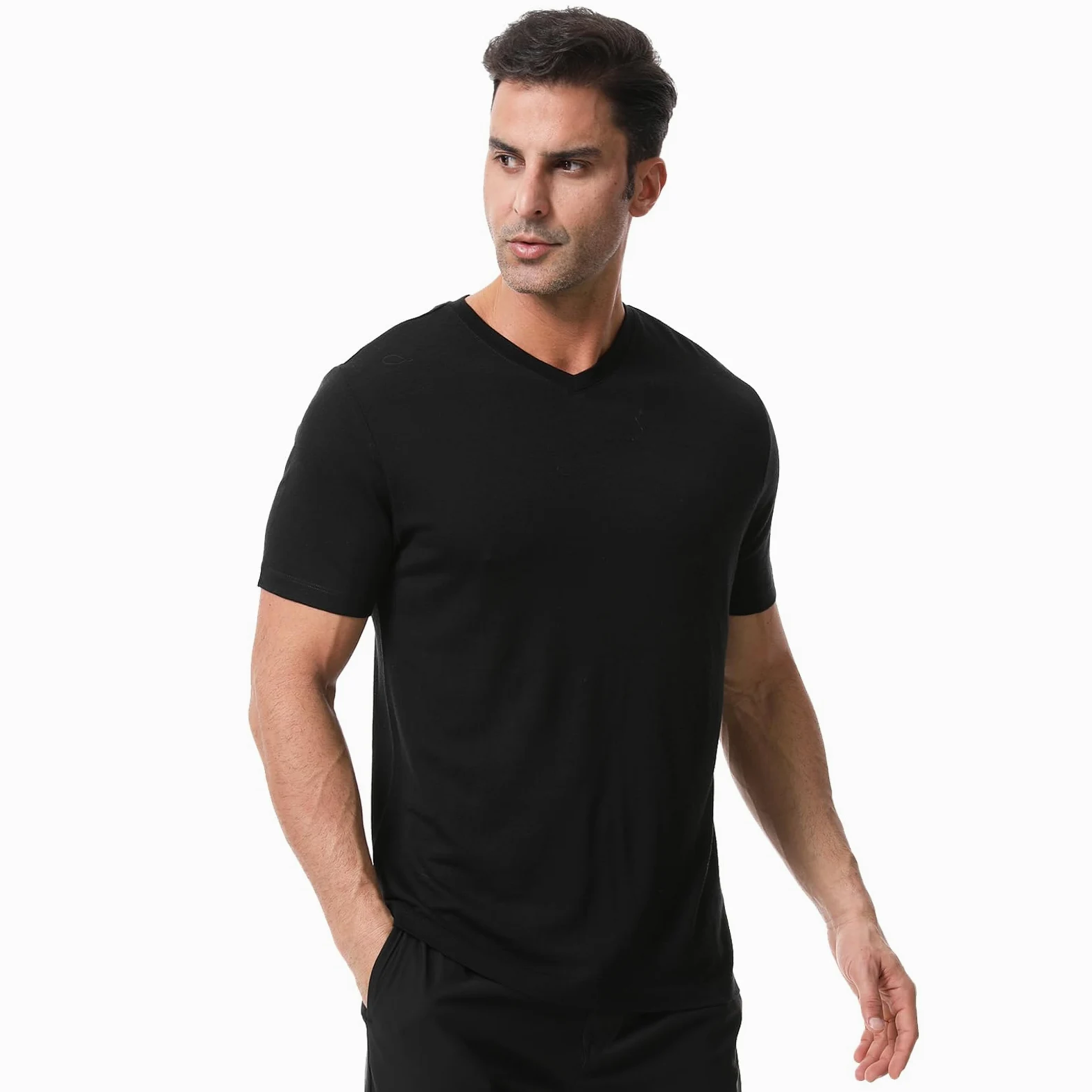 Merino Protect - Camiseta para hombre, 100% lana merino, resistente a los olores, capa base para senderismo, viajes, camiseta de cuerpo suave