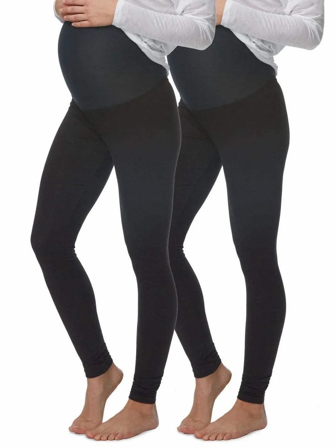 Felina Leggings de maternidad suaves aterciopelados para mujer, pantalones de yoga para mujer, ropa de verano de maternidad