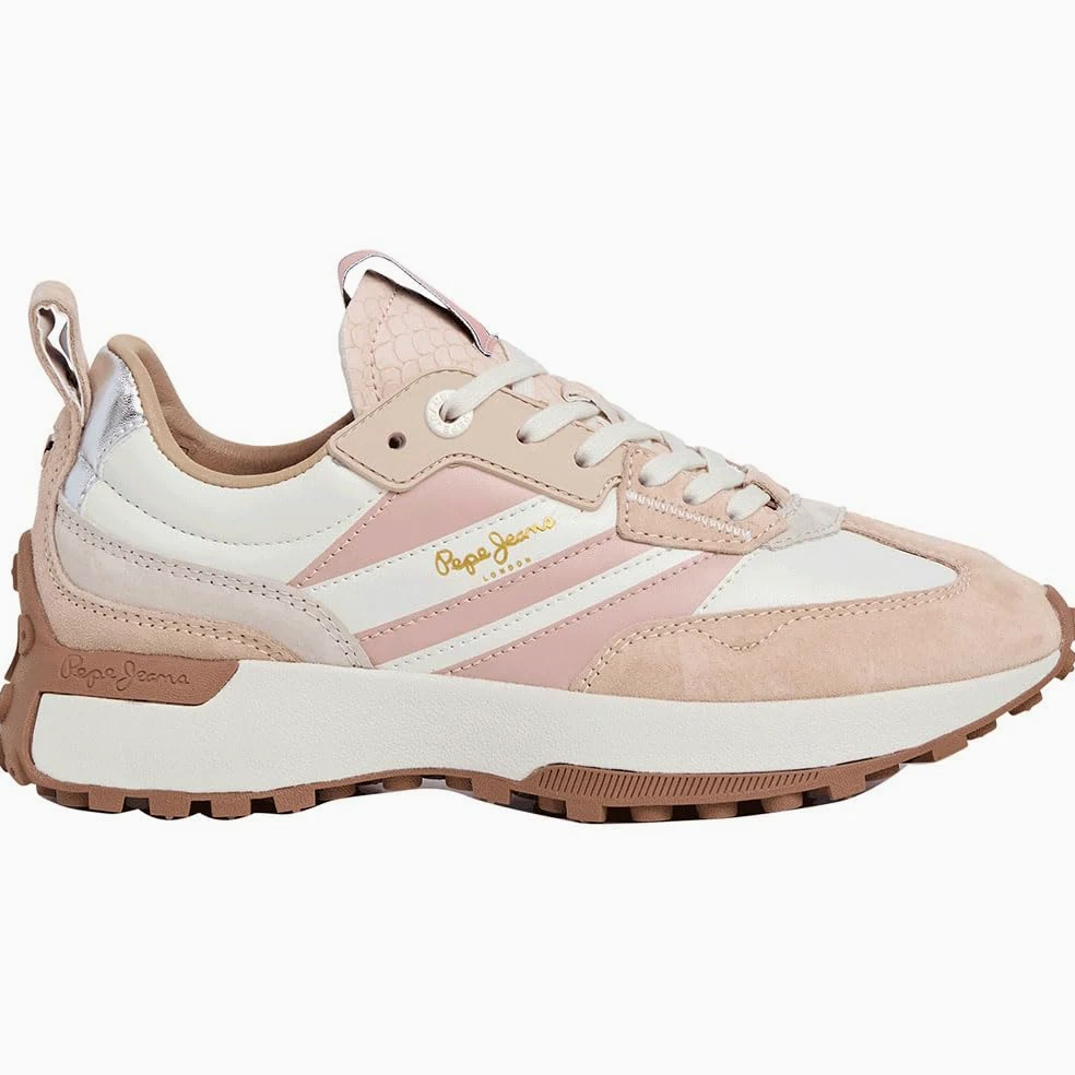 Pepe Jeans Tenis Lucky Original para Mujer, Beige Off Lace Beige, 5 UK
