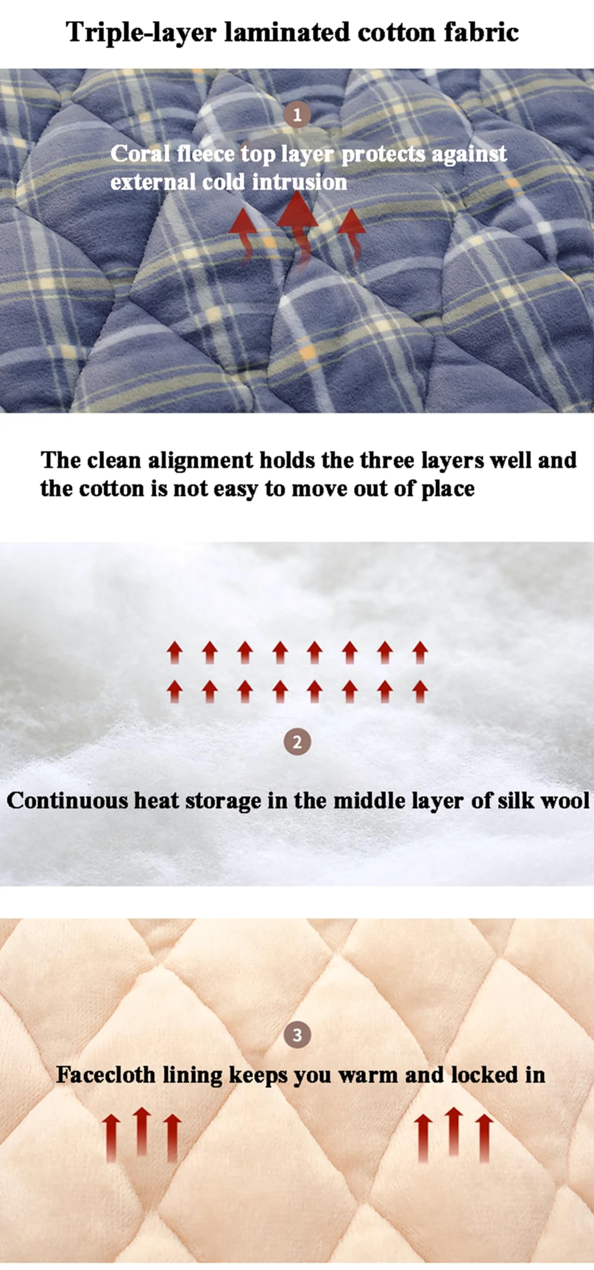Túnica de los Hombres Invierno Coral Polar Bata Tres Capas de algodón Engrosado facecloth casa Ropa Bata de baño Caliente,6250,XL