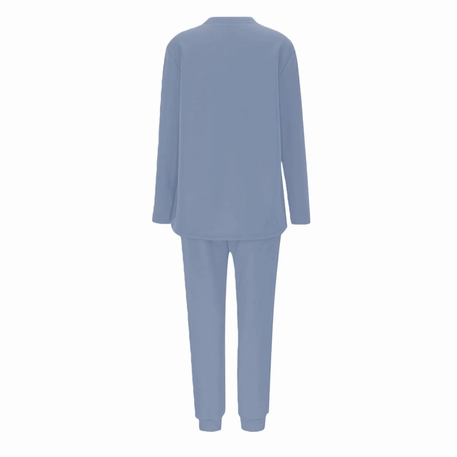 Conjunto de Pijama de Sudadera y Pantalones con Forro para Mujer para Calidez Invernal con Traje de Felpa Tops cómodos y Holgados Ropa de Estar por casa cálida de Invierno para Mujer