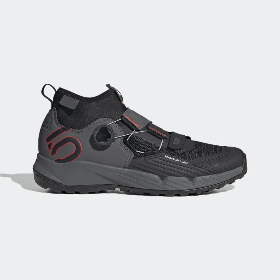 Adidas Five Ten Trailcross Pro Clip-in W Tenis de Bicicleta de montaña para Hombre, Grey Five/Core Black/Red