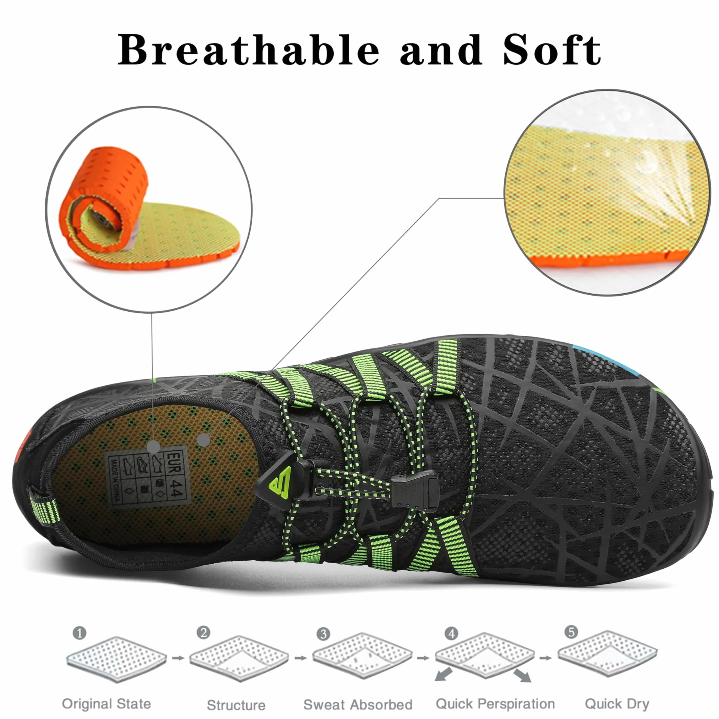 SAGUARO Zapatillas de Agua Secado Rápido Escarpines Antideslizantes GR.35-48