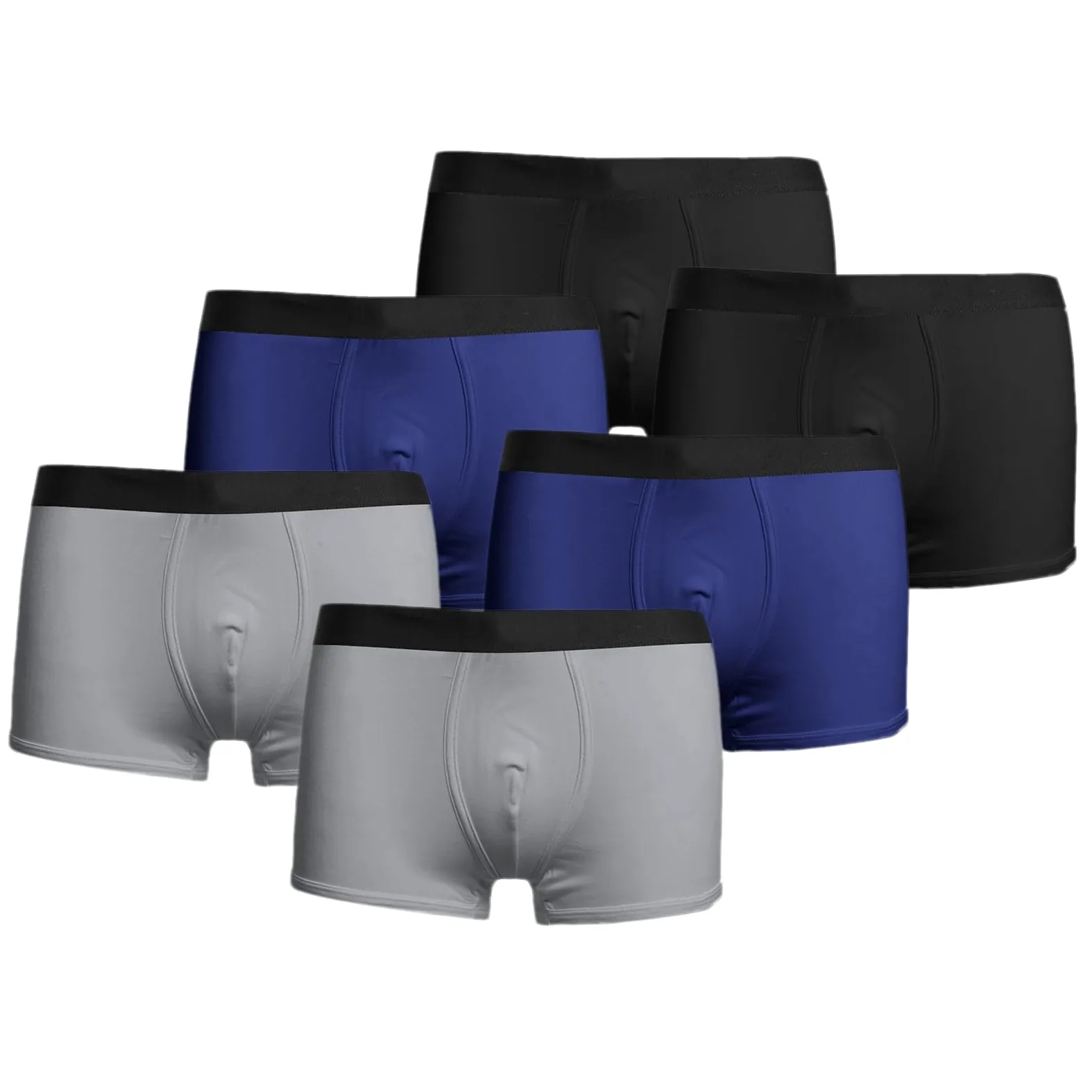 Pack de 6 calzoncillos tipo bóxer para hombre, de algodón, cómodos y suaves, estilo retro con cintura elástica, calzoncillos tipo bóxer, calzoncillos deportivos para uso diario, deportes, viajes
