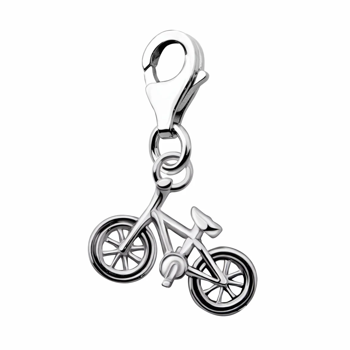 Quiges Charm Plateado Bicicleta Abalorios Joyería de Mujer