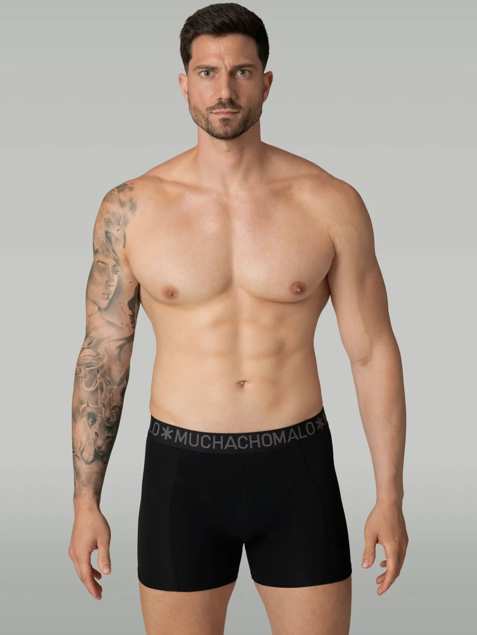Muchachomalo Calzoncillos para Hombre, Ropa Interior Lisa de Algodón para Hombre, Pack de 7 Unidades, Bóxers Lisos de Corte Clásico con Cintura Elástica