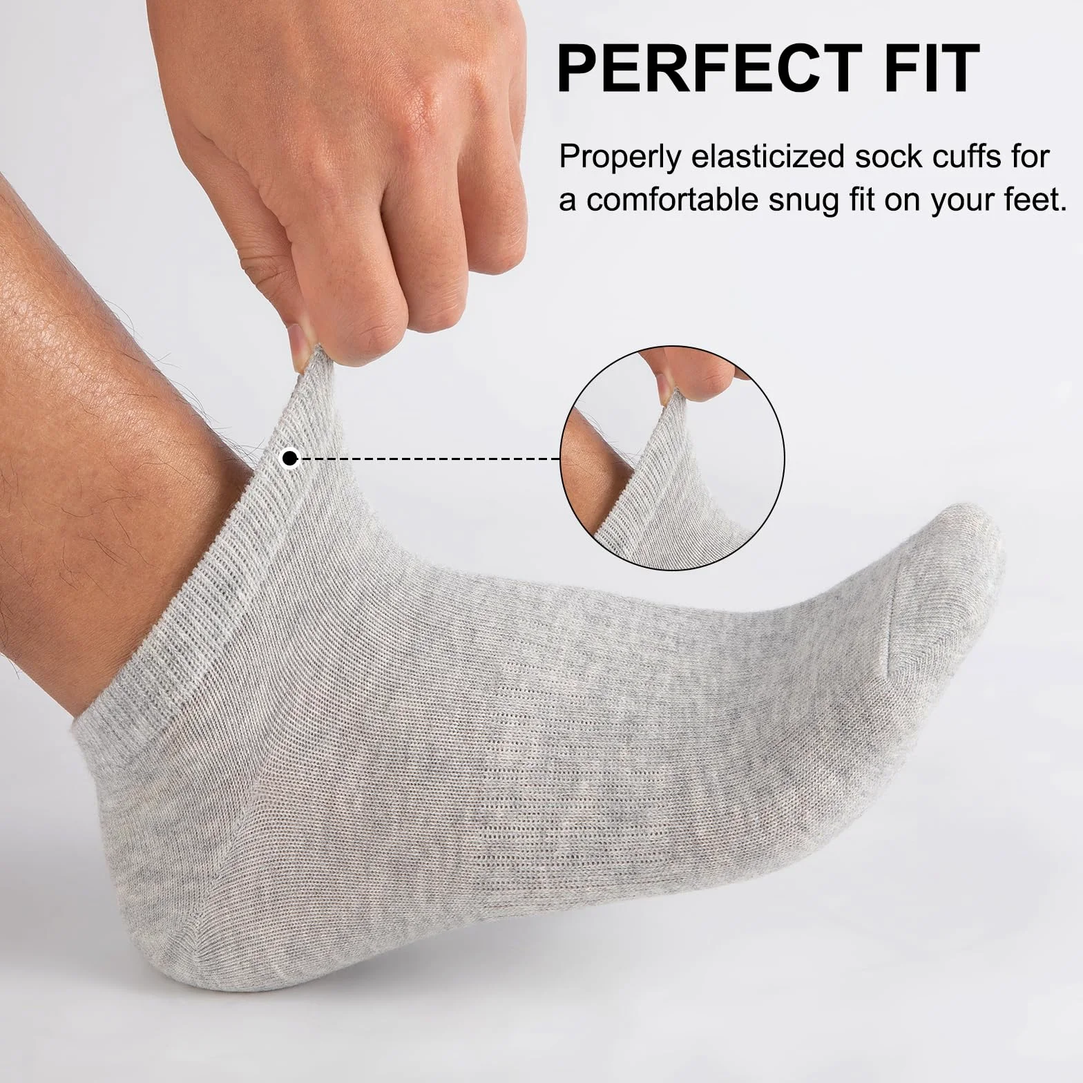 eallco Calcetines tobilleros de algodón para hombre, corte bajo, cortos, transpirables, casuales, 6 pares