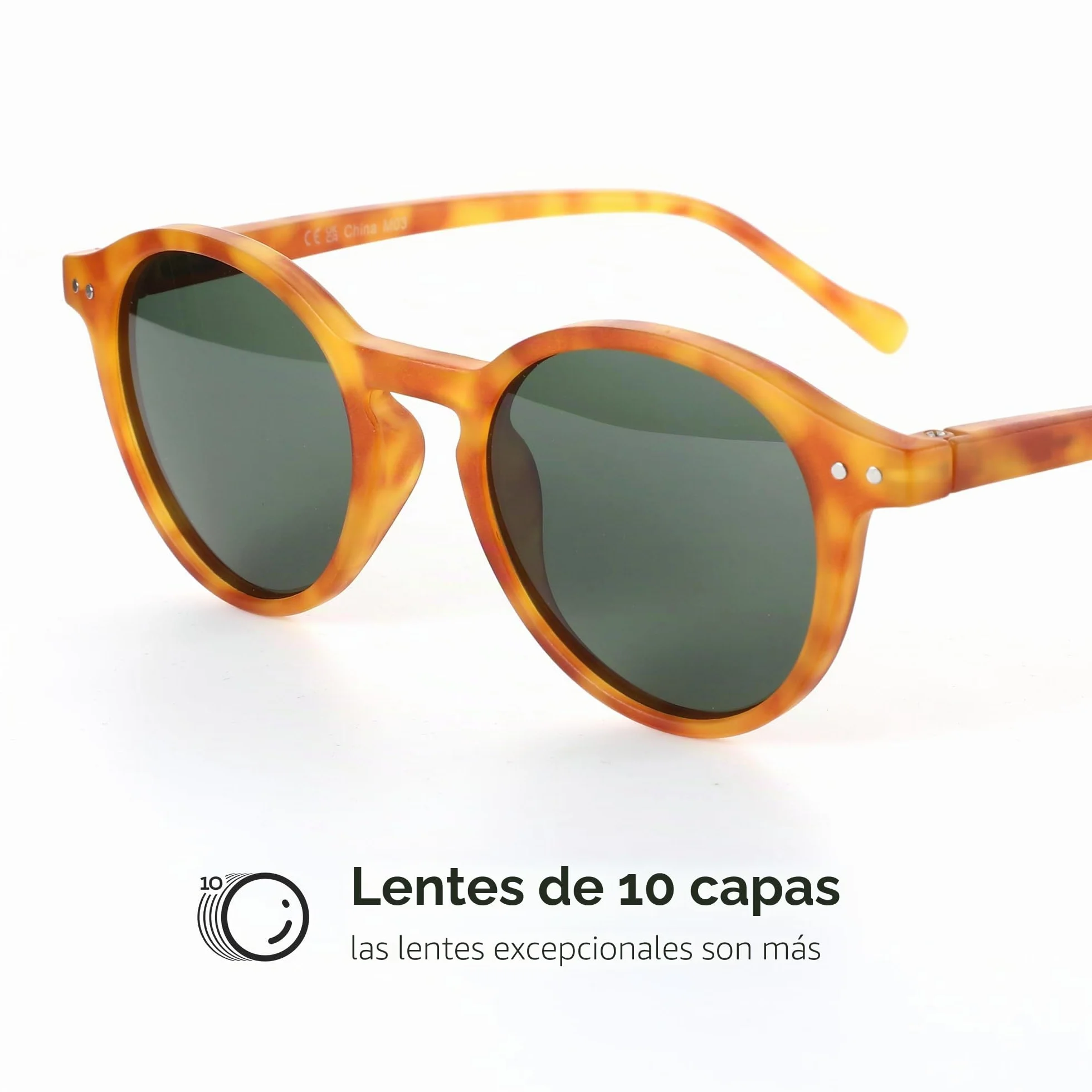 ZENOTTIC Gafas de sol Polarizadas Redondo Retro UV400