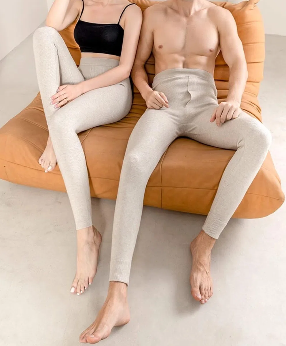 HNVAVQ Pantalones térmicos clásicos para Hombre y Mujer, 100% Cachemira, Leggings de Cintura Alta, Pantalones térmicos para la Nieve