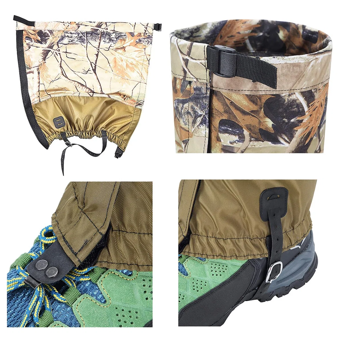 Polainas For Piernas,Polainas For Piernas Transpirables,Polainas For Zapatos Ligeras Ajustables,Leggings A Prueba De Serpientes For Senderismo, Montañismo Y Escalada Al Aire Libre For Hombres Y Mujere