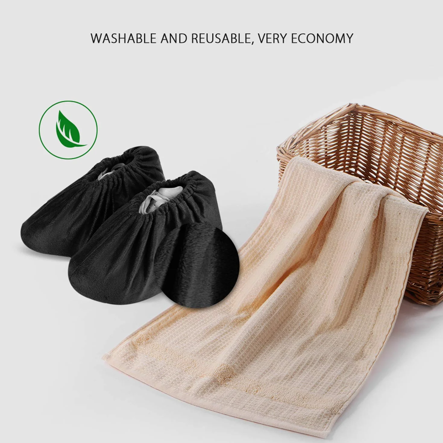 5 Pares Cubrezapatos Antideslizantes Cubiertas Reutilizable Zapatos con Franela Cubiertas de Zapatos Adecuadas para Lugares de Trabajo en Interiores Domésticos