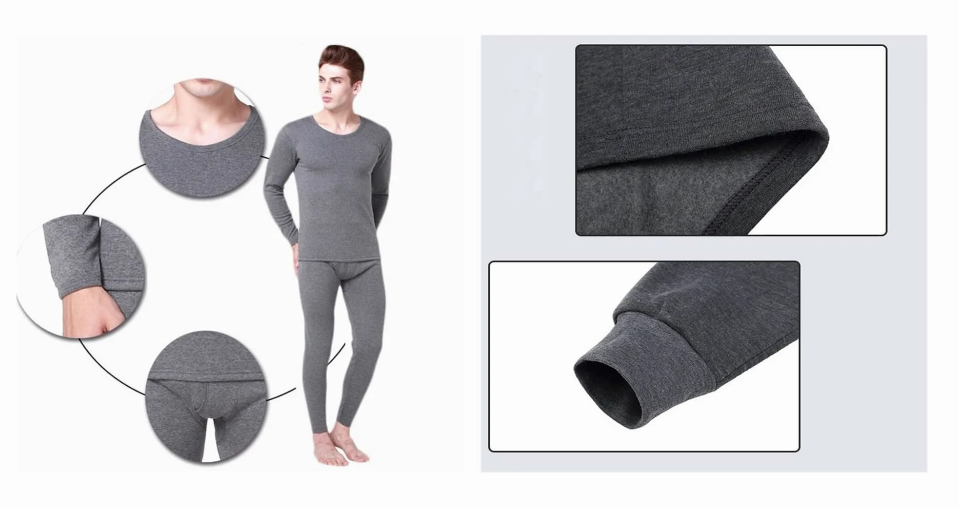 Ropa Interior Térmica para Hombre Long Johns para El Invierno Grueso Thermo Conjuntos De Ropa De Invierno De Los Hombres Mantener Caliente Térmica