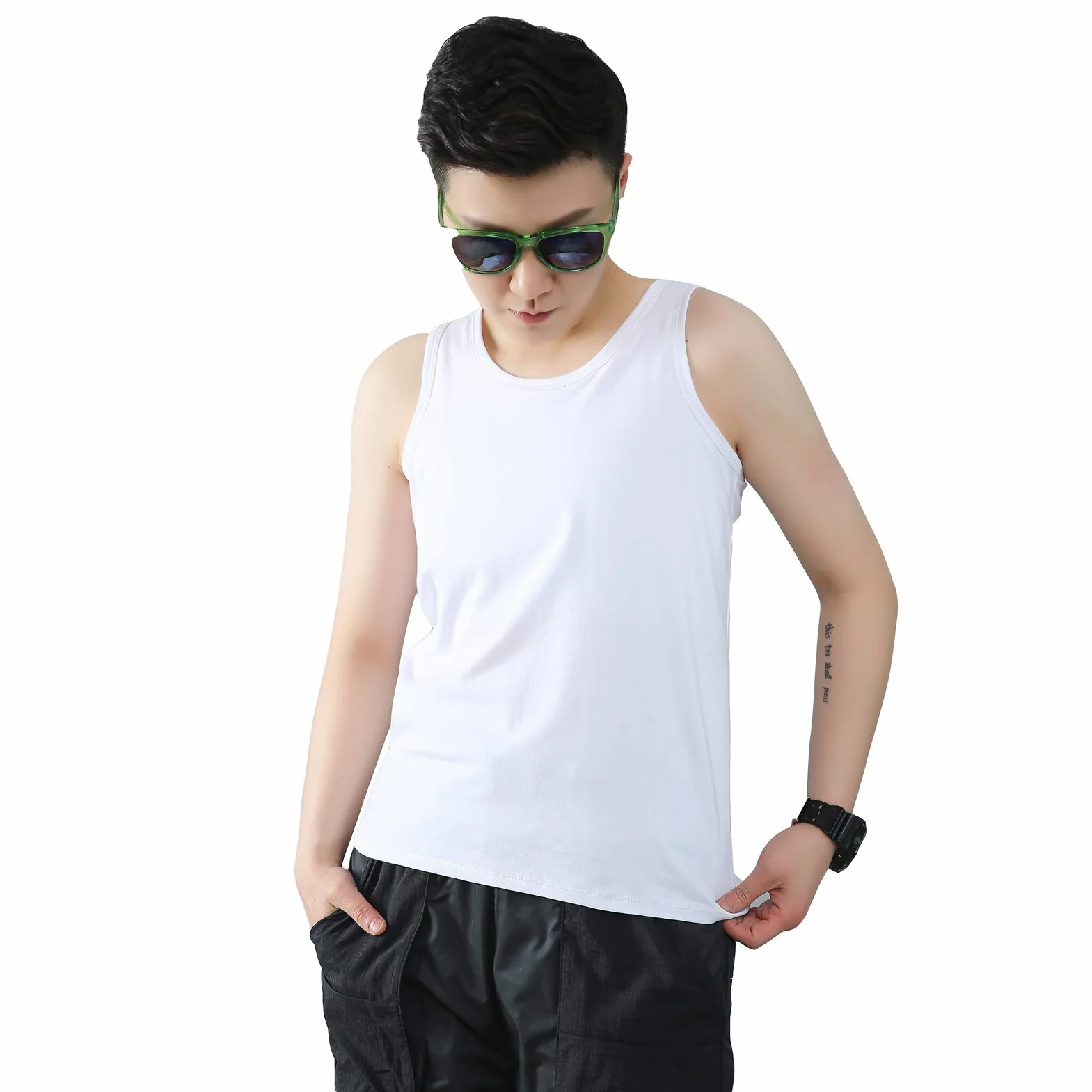 BaronHong Faja Tank Top Algodón Fuerte Banda Elástica
