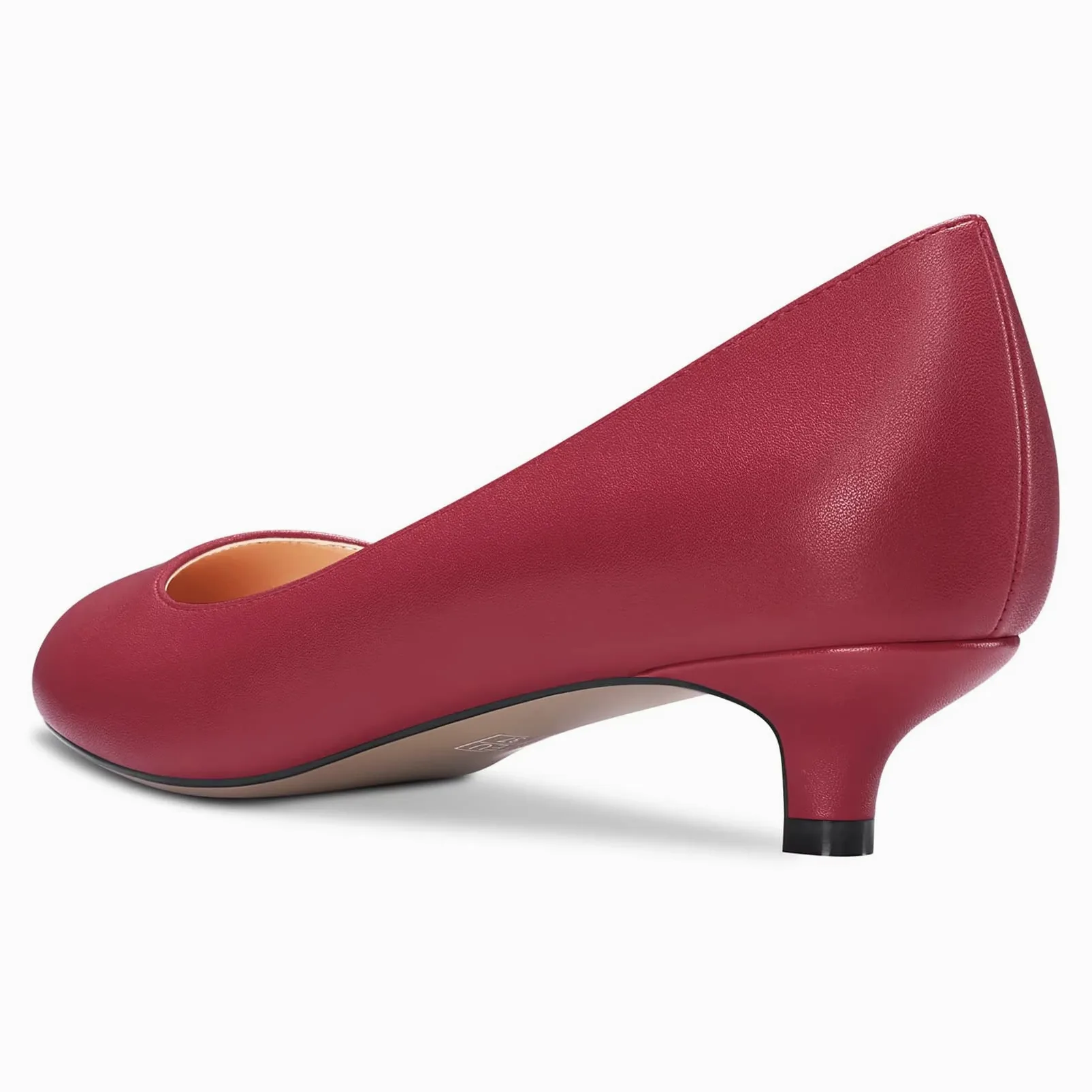 Saekcted Mujer Bajos Gatito Heel Redonda Punta Slip-on Pumps de Boda Cute 3.5 CM Heels