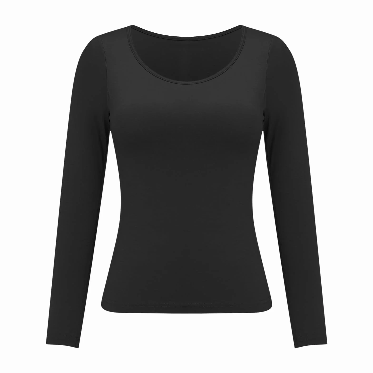 Camiseta con Sujetador Integrado para Mujer, Camisetas Acolchadas de Manga Larga, Blusas activas, Camisas Informales de Pijama Suaves para Entrenamiento Camiseta Mujer Graciosa