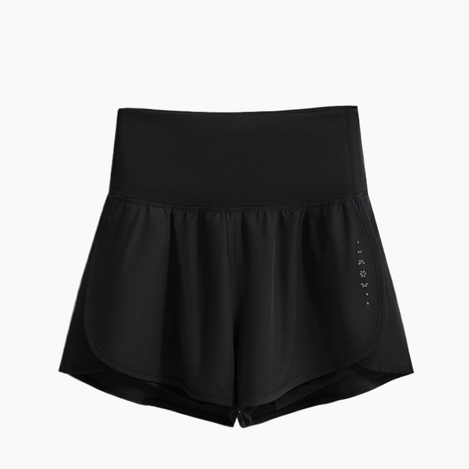 Pantalones Cortos de Ciclismo for Mujer, de Cintura Alta, de Secado rápido, for Yoga, Deportivos de Verano con Forro Interior, Ropa de Gimnasio para Cintura Alta Ciclismo Yoga(Black,XXXL)